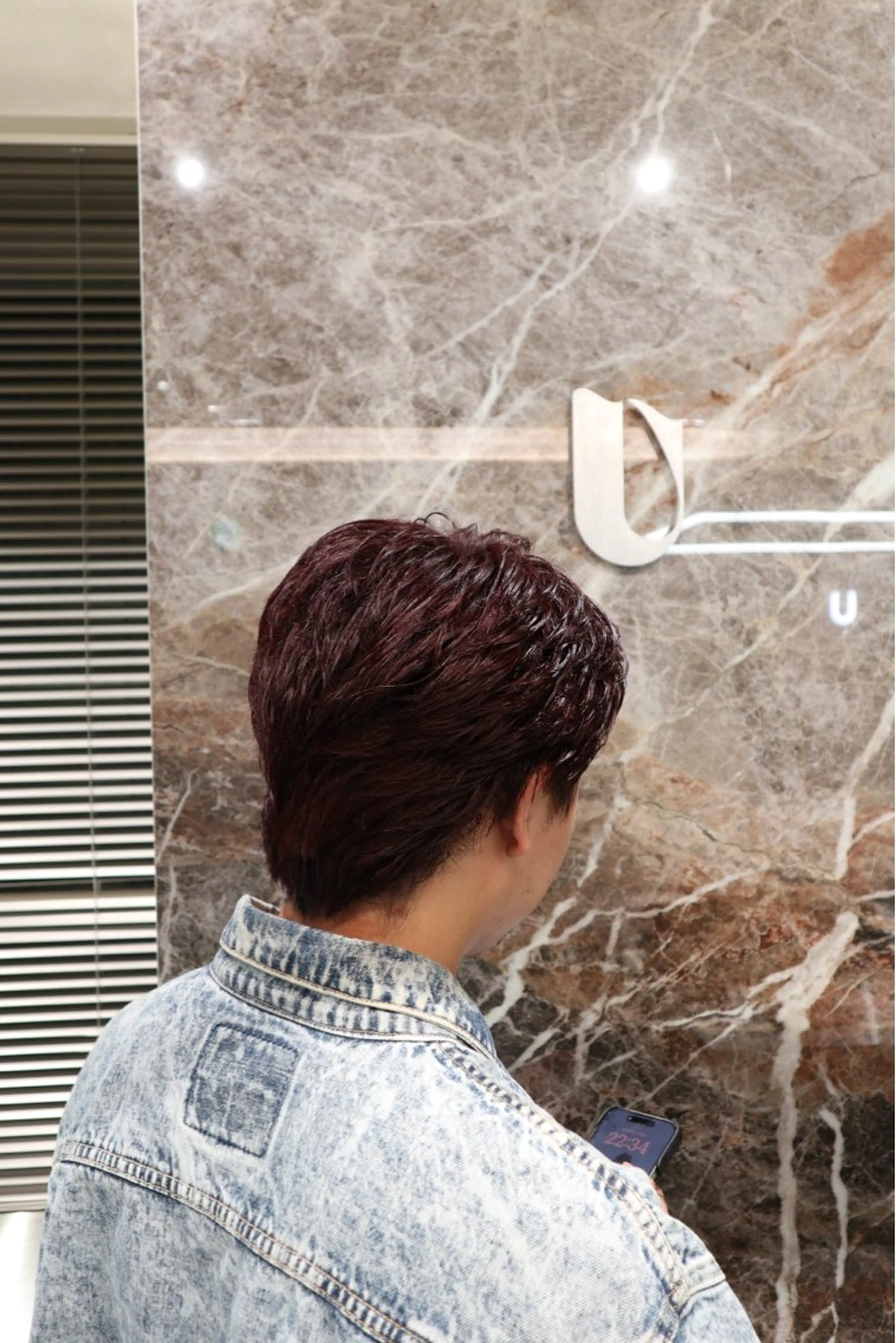 カラー パーマ メンズ レッドカラー ブリーチ/パーマ特化 片平和寿のヘアスタイル