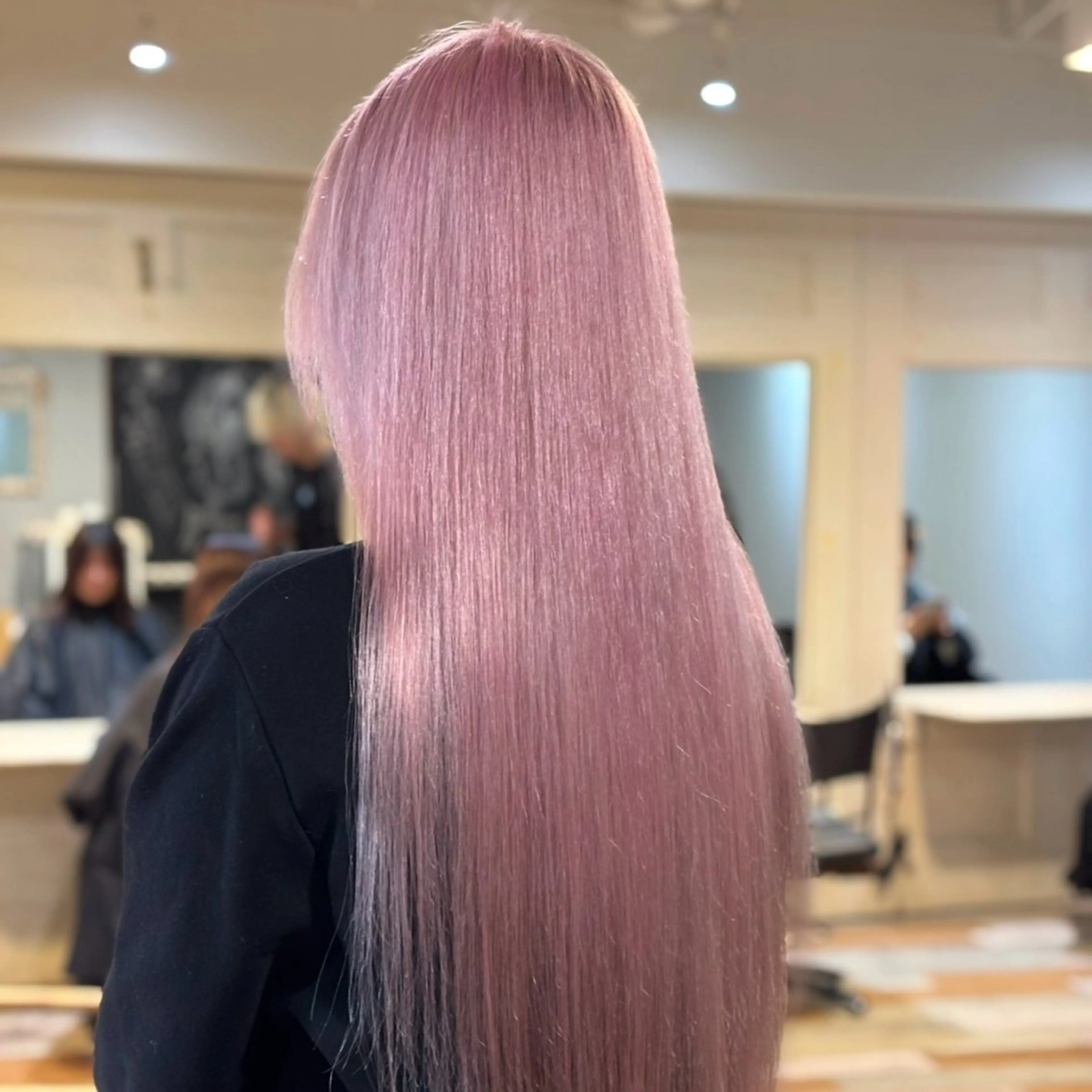 ロング カラー ピンクカラー ホワイトピンク ブリーチなしベージュ カラー✨Takeのヘアスタイル