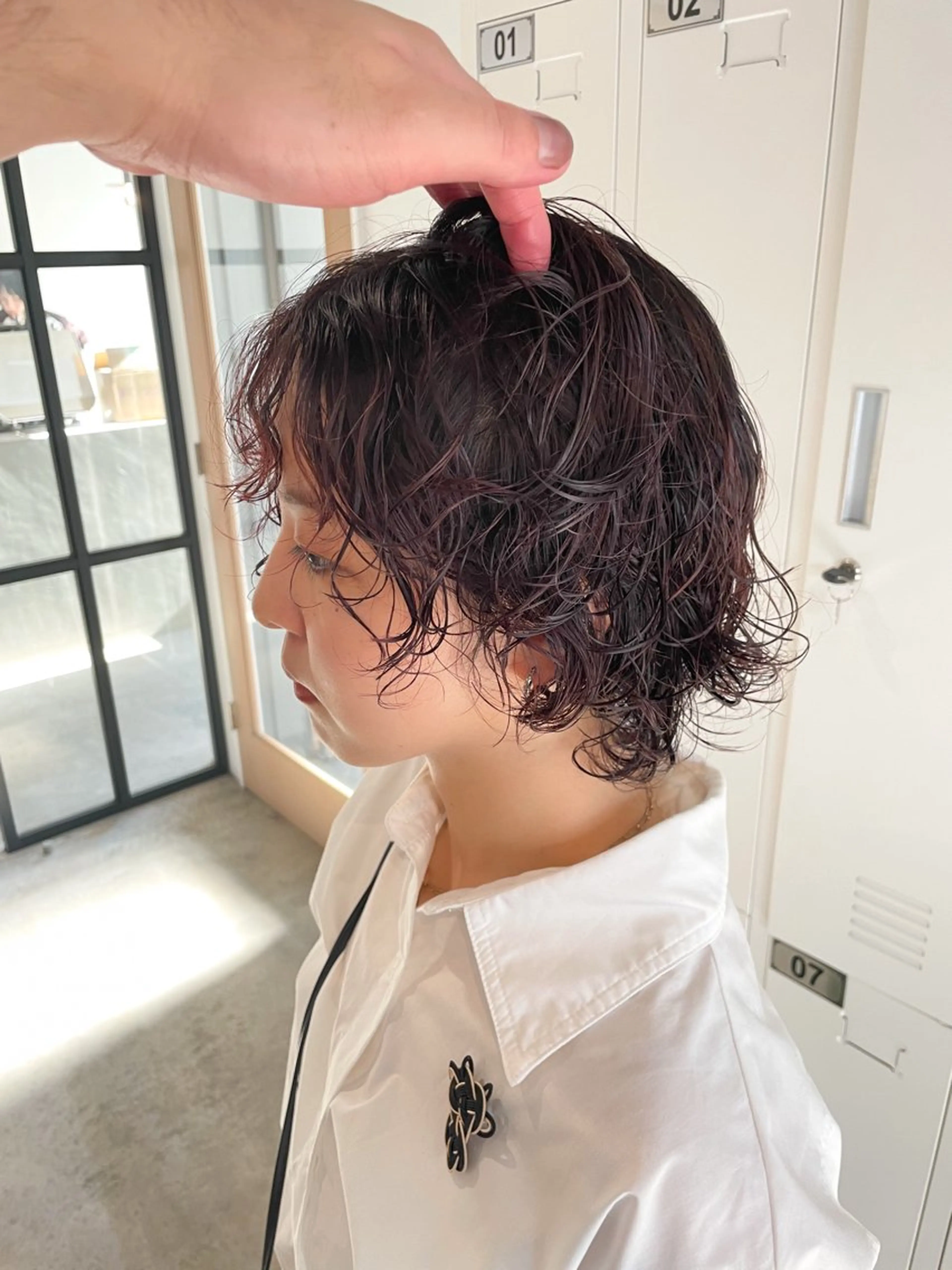 ショート カラー パーマ ボブレイヤー ボブ レイヤーカット カット ヘアカラー パーマ 縮毛矯正 トリートメント Takuma Suzuki中目黒のヘアスタイル