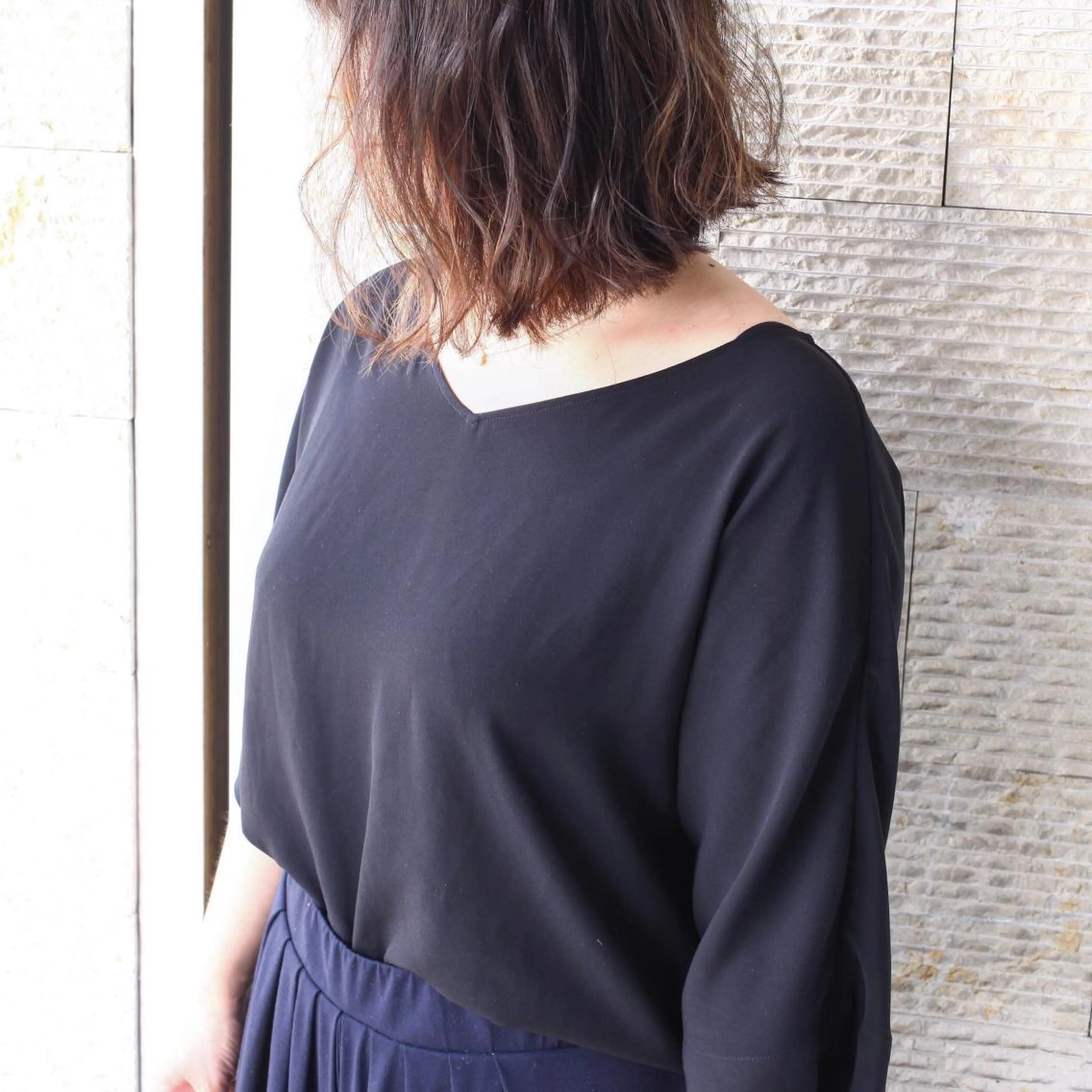 ショート カラー ヘアアレンジ 切りっぱなしボブ アッシュ グラデーションカラー ハイライトカラー ボブ Mariana/ 鶴原-ハイライトのヘアスタイル