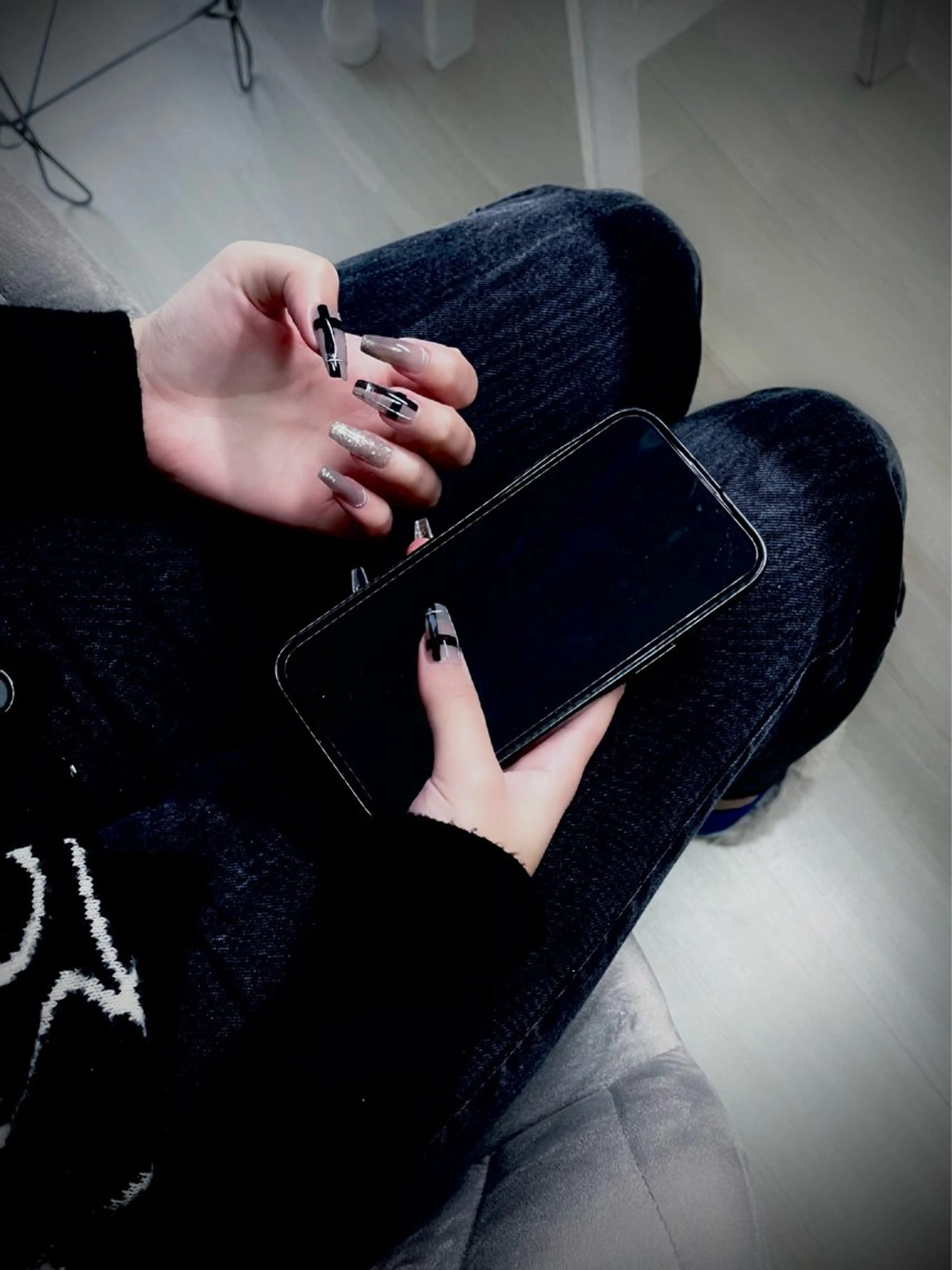 ネイル キラキラネイル マグネットネイル ワンカラーネイル スカルプネイル ワンホンネイル nine.🦋 YUKOのネイルデザイン