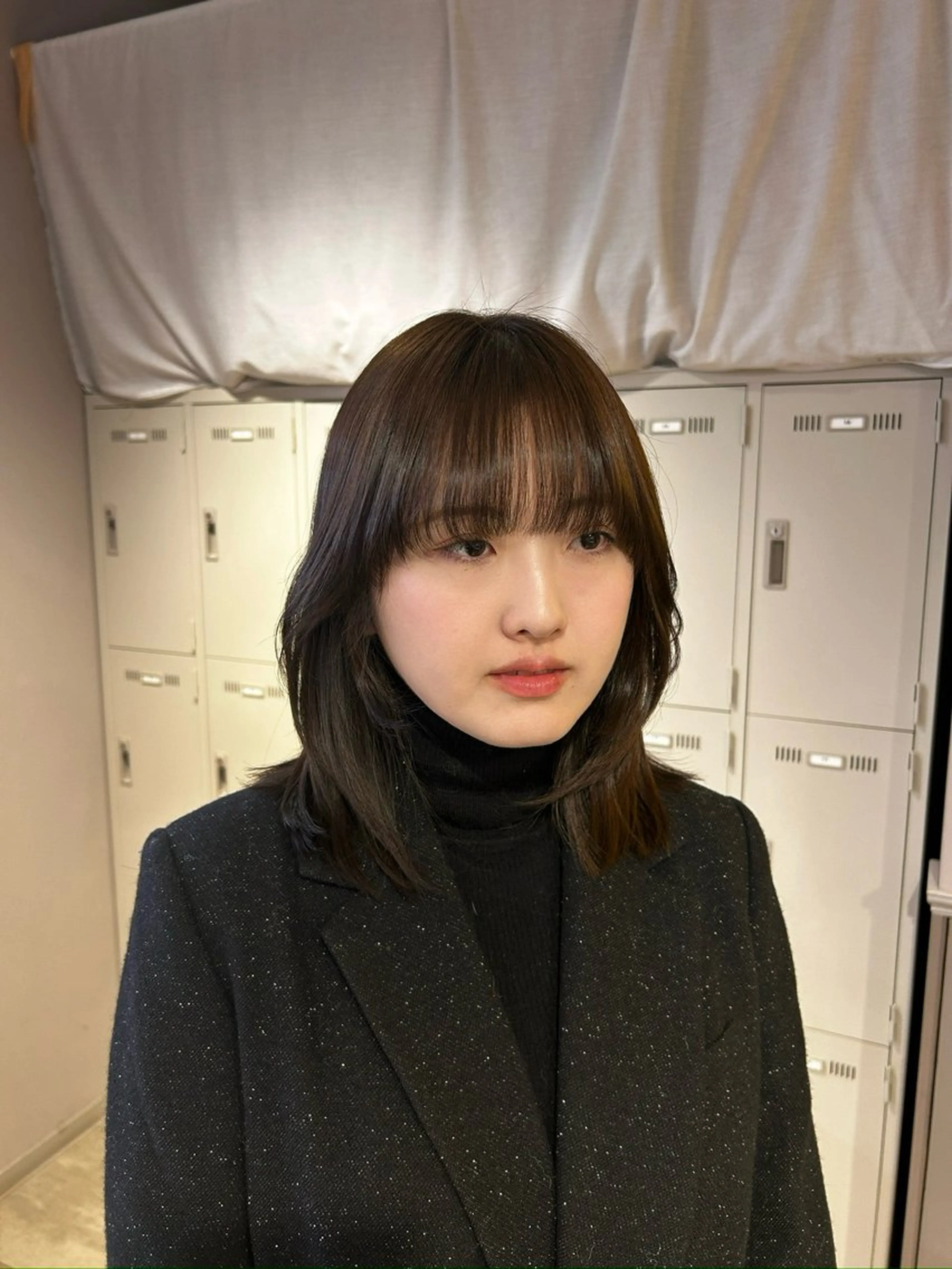 ミディアム カット トリートメント ヘッドスパ ヘアセット 🥯縮毛/レイヤー/ ベージュヘア🥯のヘアスタイル