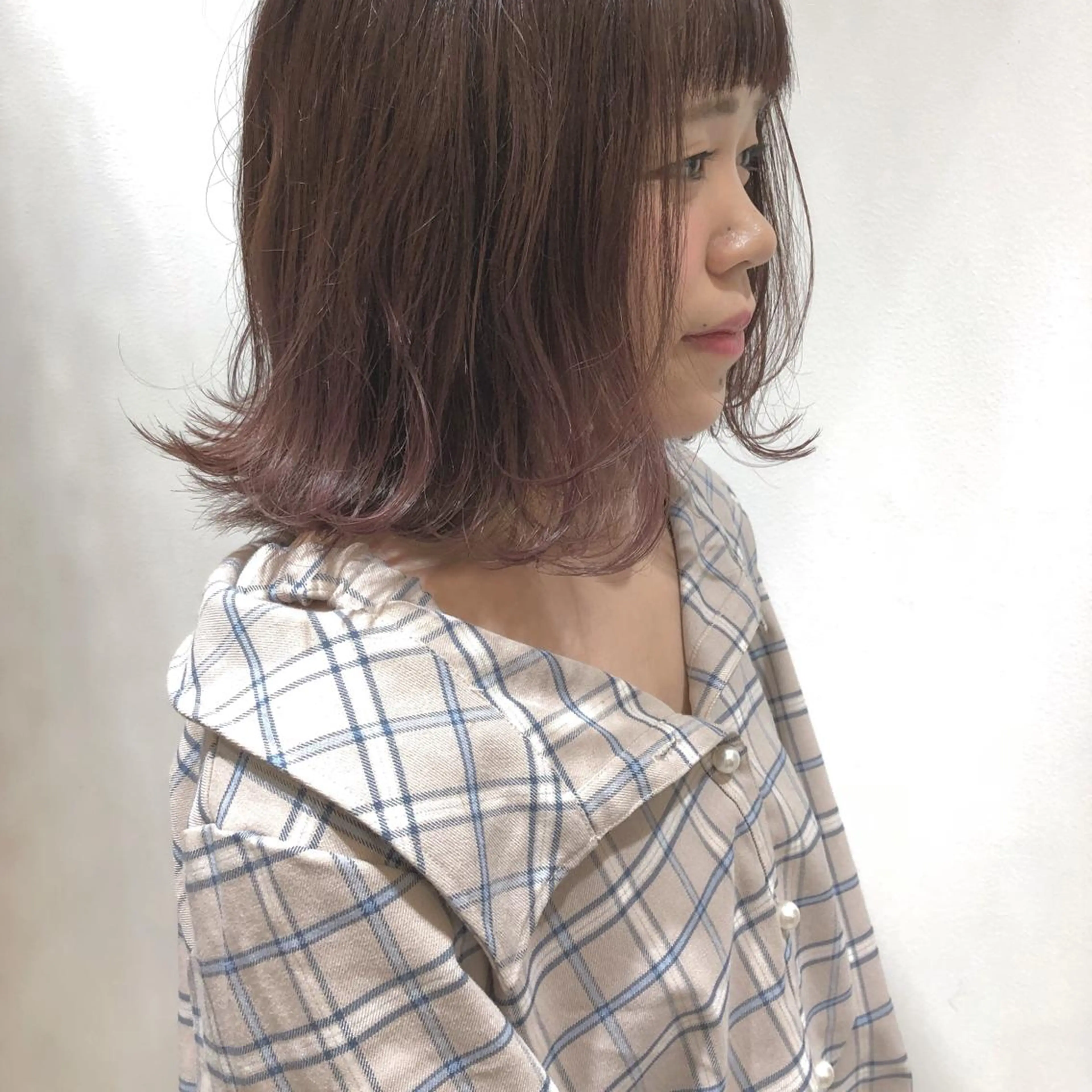 ショート カラー ピンクカラー 江原 彩華のヘアスタイル