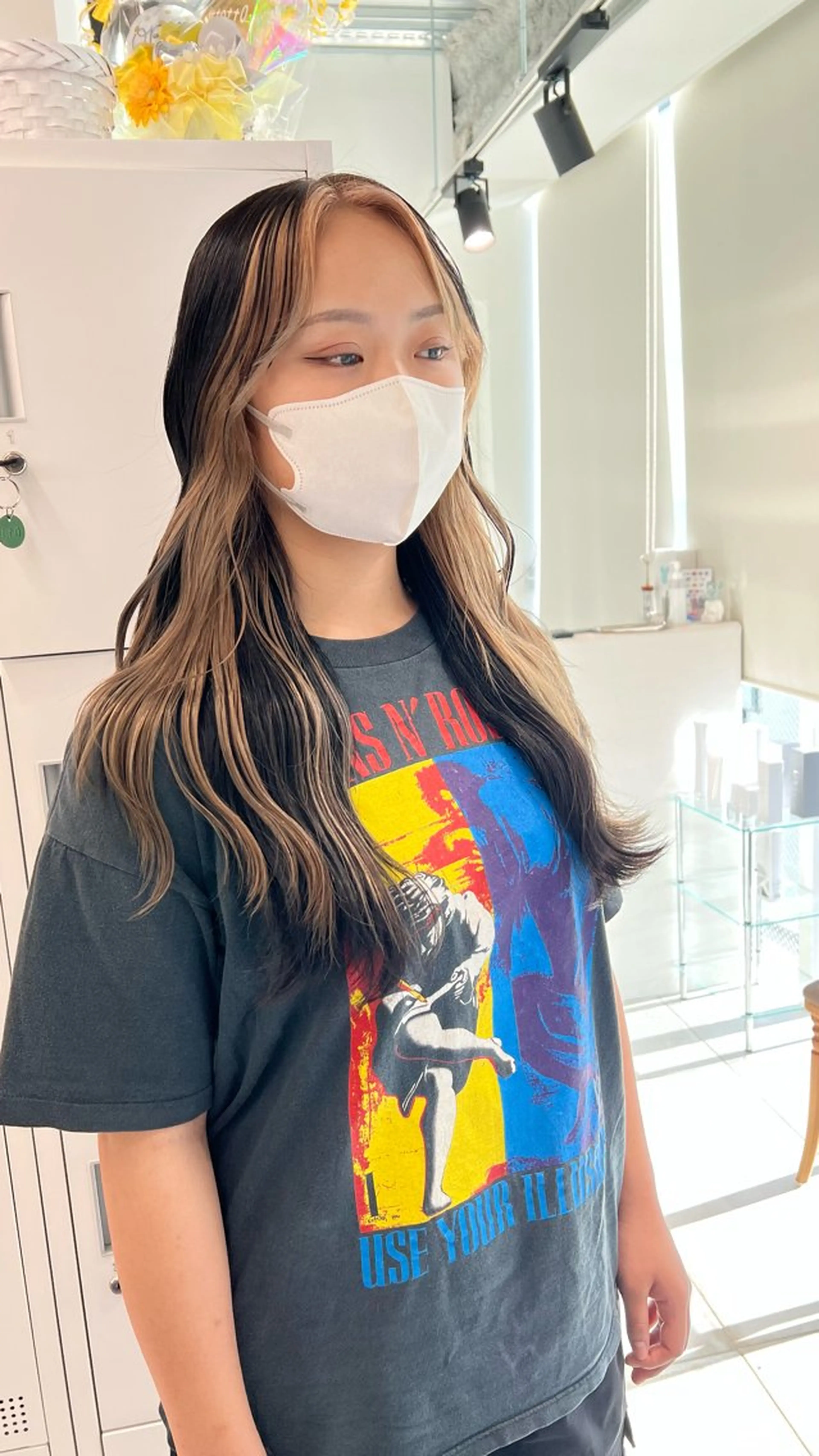 ロング カラー ミストバング ベージュカラー  フェイスフレーミング ミルクティーベージュ カット ヘアカラー トリートメント レイヤー/透明感 カラー🌿KANTAのヘアスタイル