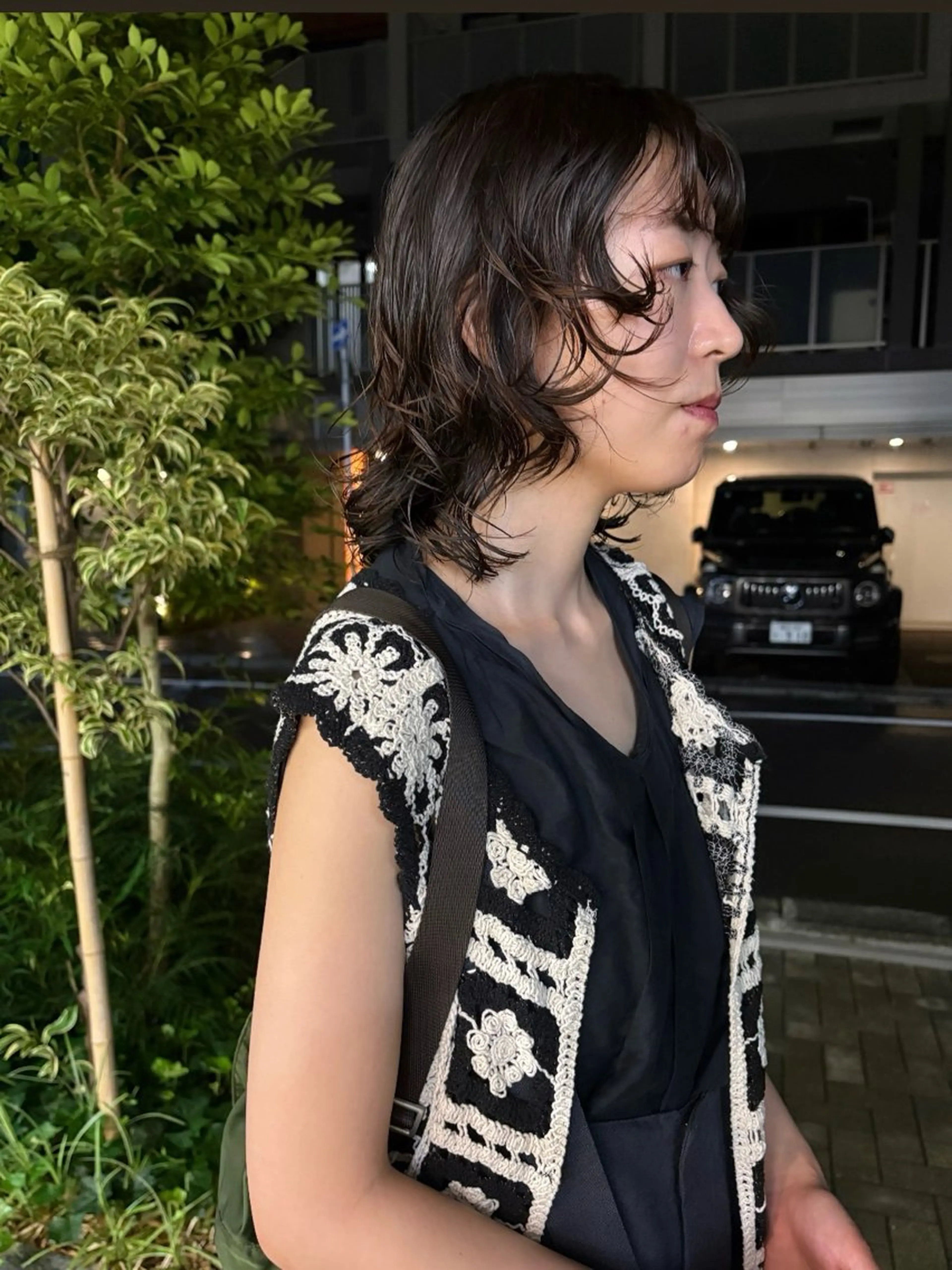 ミディアム パーマ カット パーマ NOUN所属・eri kinjoのヘアスタイル