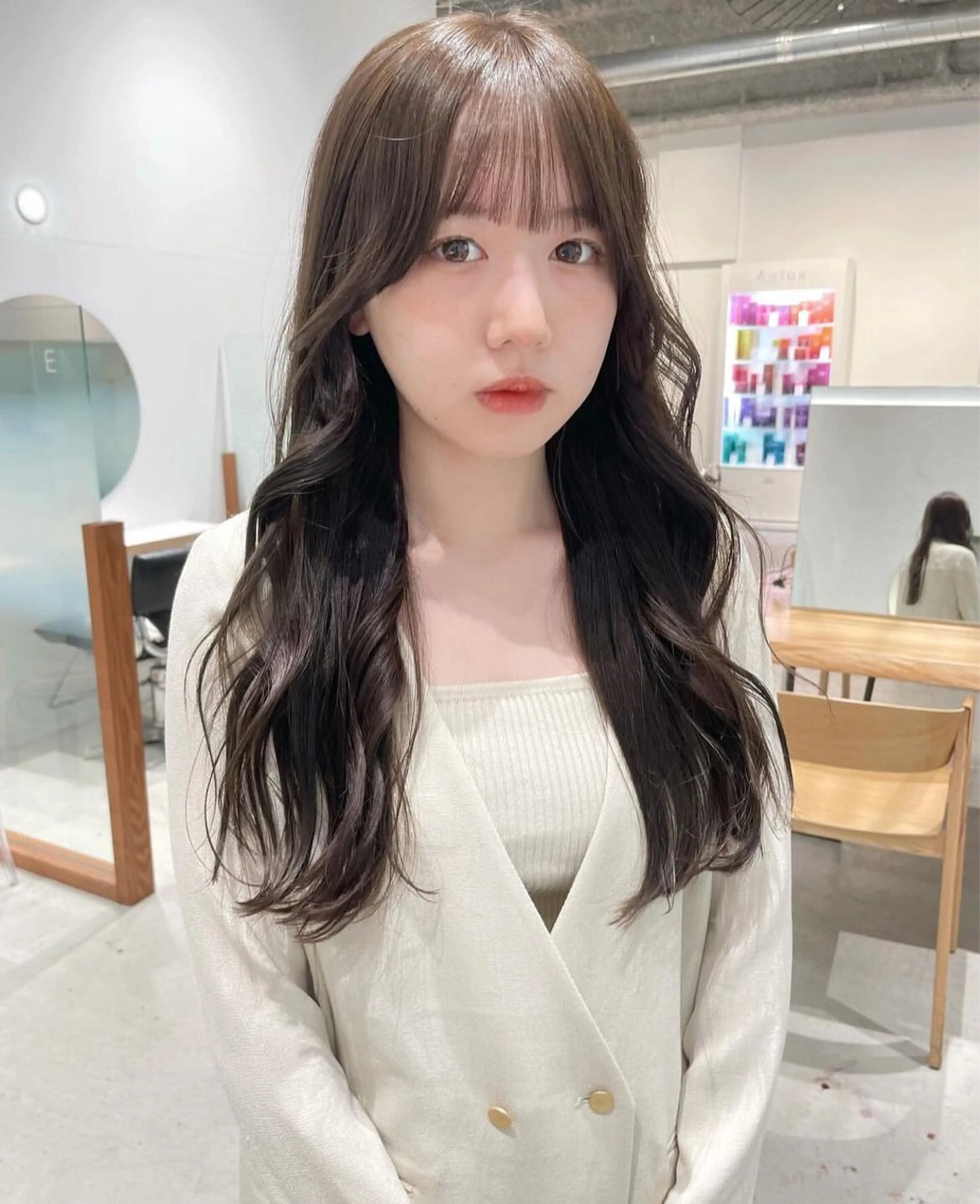 ロング カラー 🎀優姫 🎀  韓国レイヤーのヘアスタイル