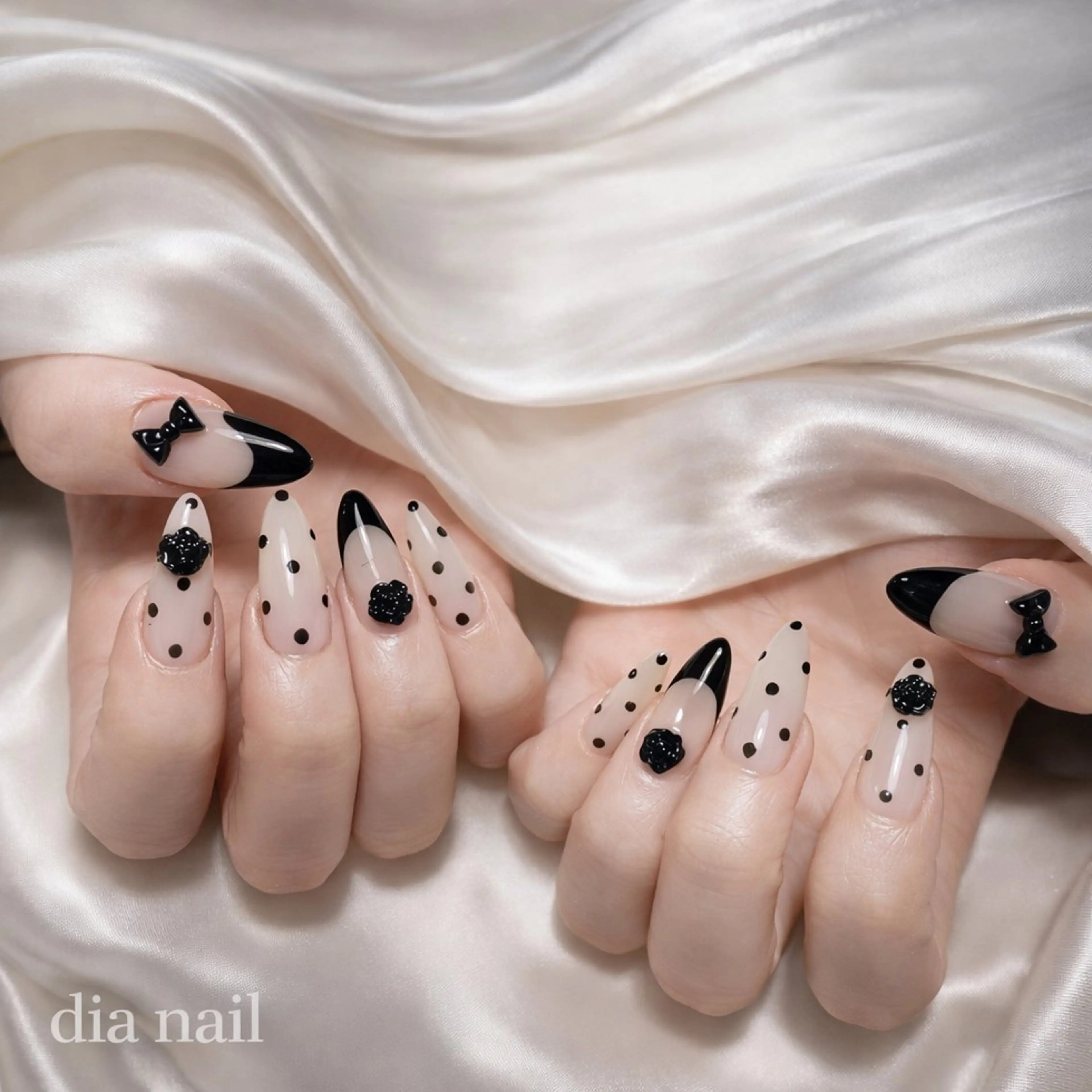 ネイル チークネイル ジェルネイル グラデーション マグネットネイル ニュアンスネイル Di'a nail ネイルサロンのネイルデザイン