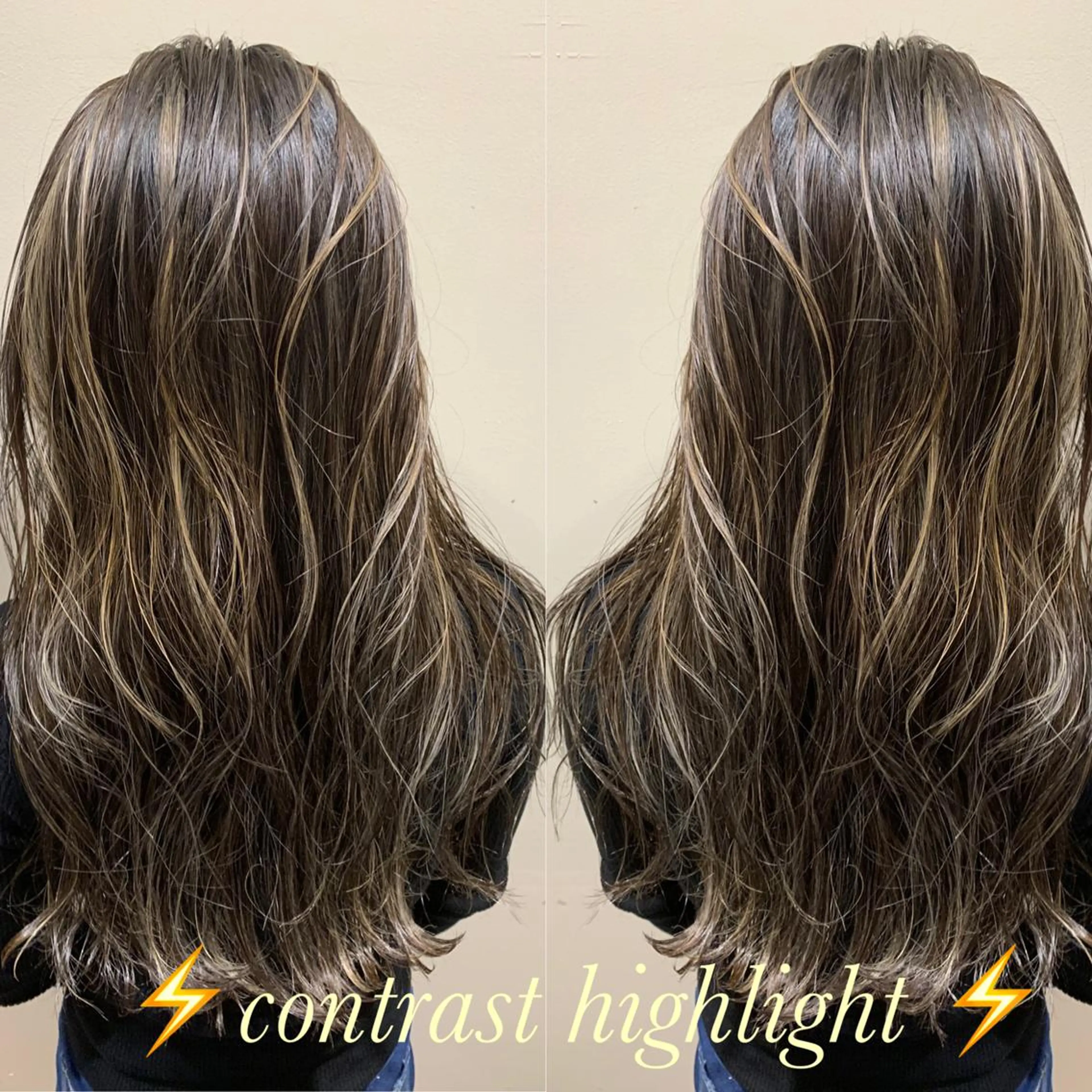 カラーにメリハリをつけたい方はこちら✨白髪ぼかしにも✨ハイライトカラー+モイスチャートリートメント　¥8800の写真