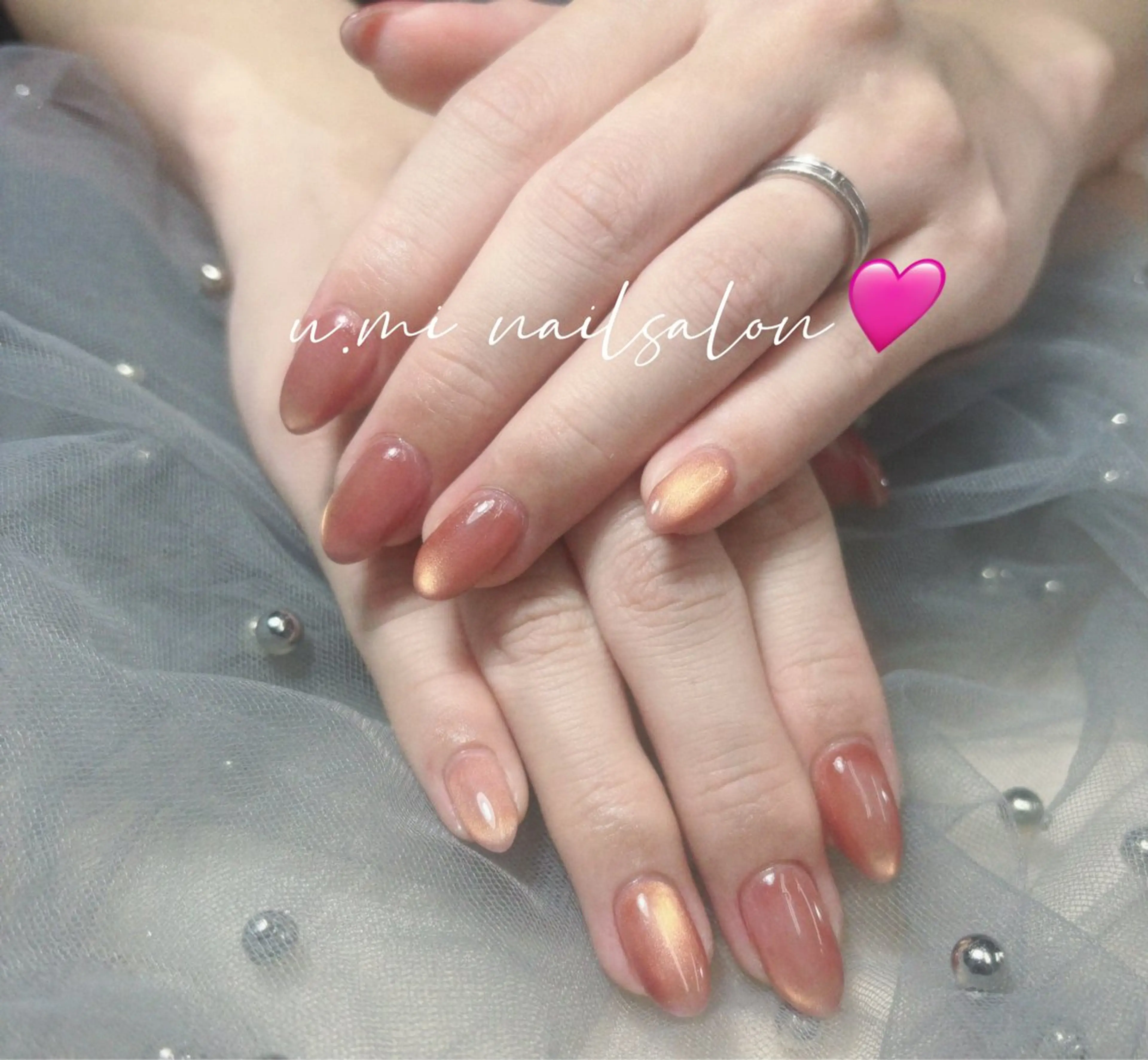 ネイル マグネットネイル マグネットワンカラー ワンカラーネイル U·Mi nail salon所属・U·MI 上野御徒町店のネイルデザイン