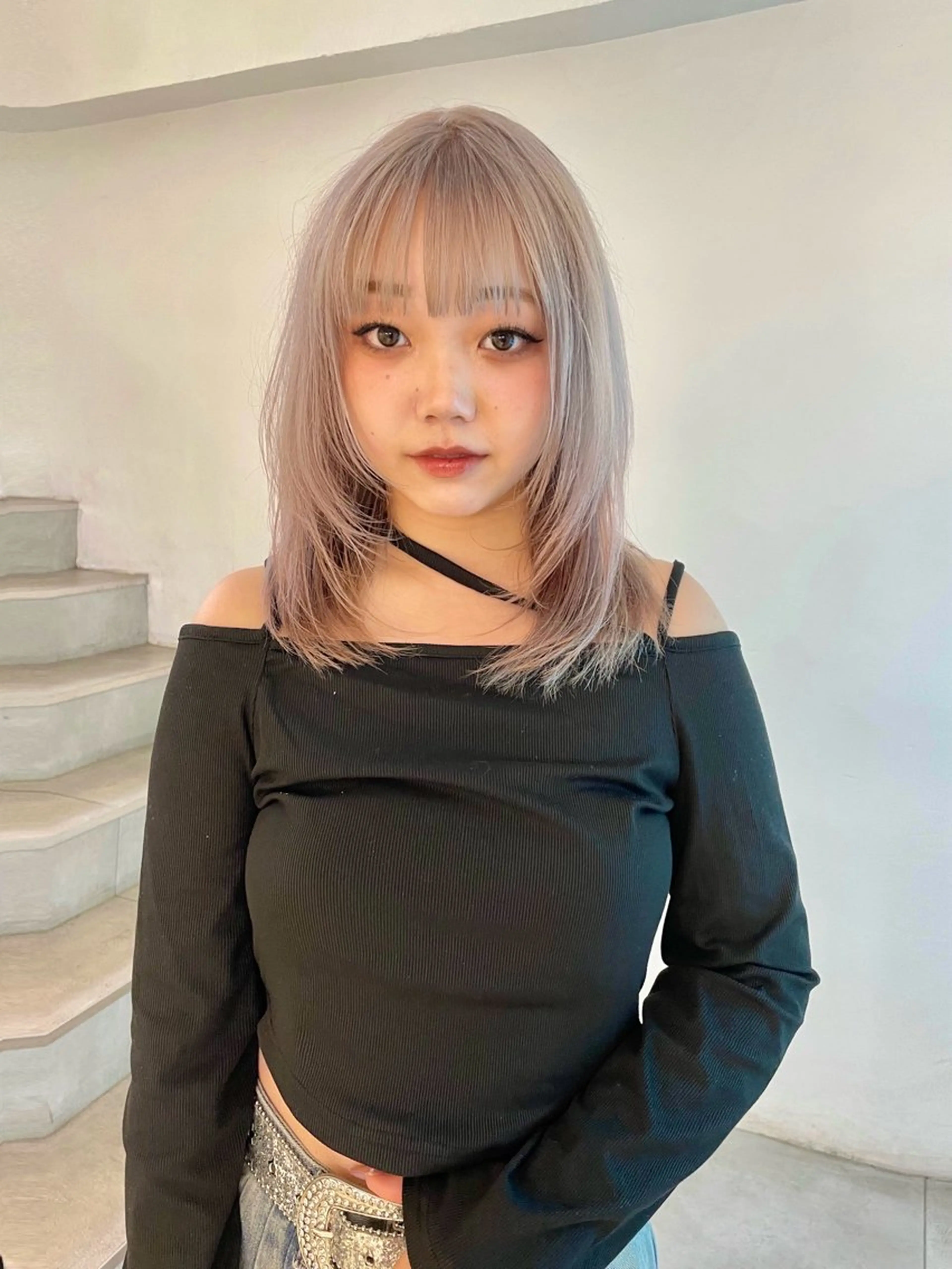 カラー ヘアカラー 🎀ボブ+ハイトーン シュカ👶🏻のヘアスタイル