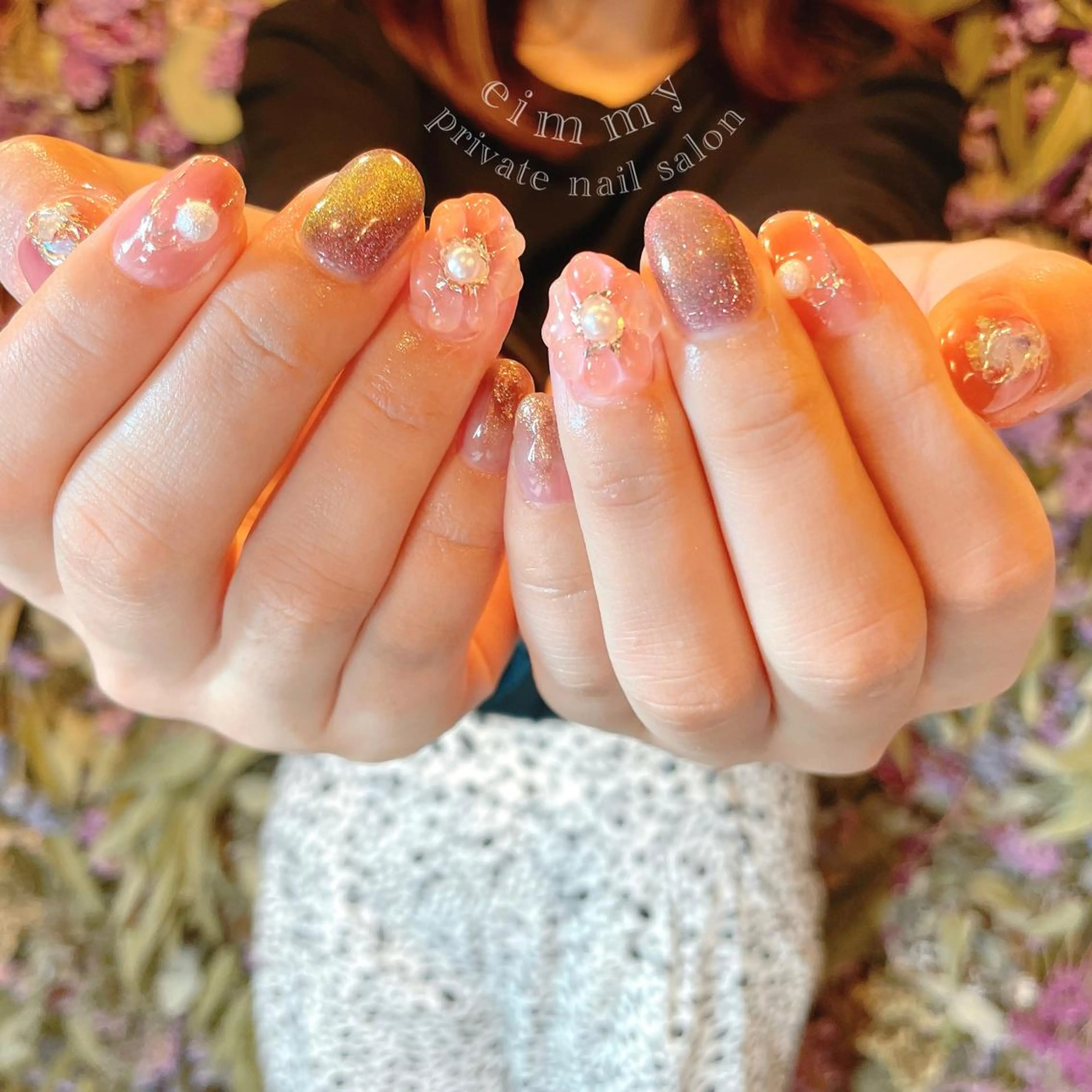 ネイル ジェルネイル キラキラネイル ニュアンスネイル オフィスネイル シンプルネイル eimmy【所沢】 mayuのネイルデザイン