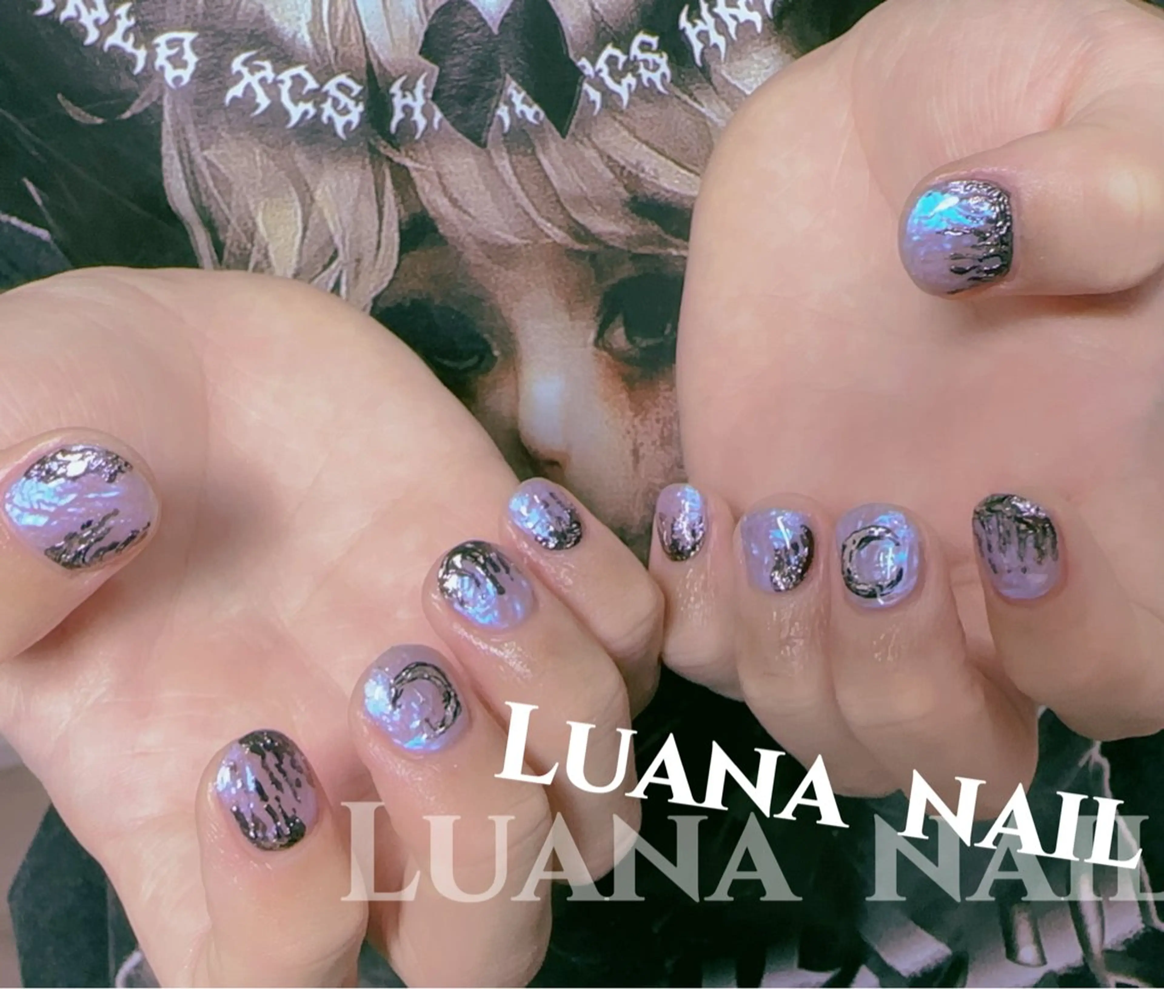 ネイル フラッシュネイル フレンチネイル 韓国ネイル マグネットネイル メンズネイル ハンドネイル ルアナネイルサロン所属・ルアナネイル サロンのネイルデザイン