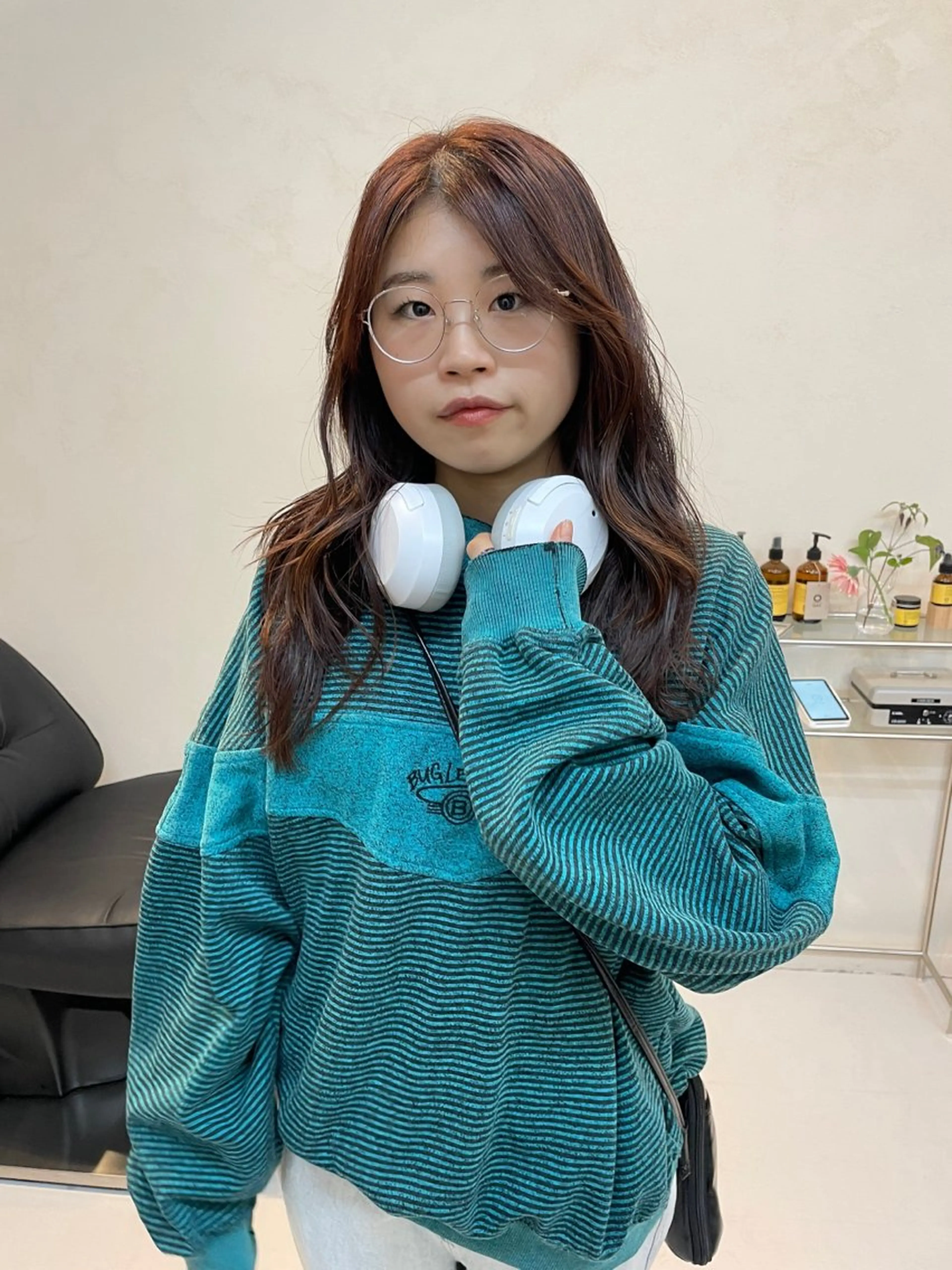 セミロング カラー カット ヘアカラー iet.所属・ウルフ/ボブ/耳ツボ ジュエリー◎ricoのヘアスタイル