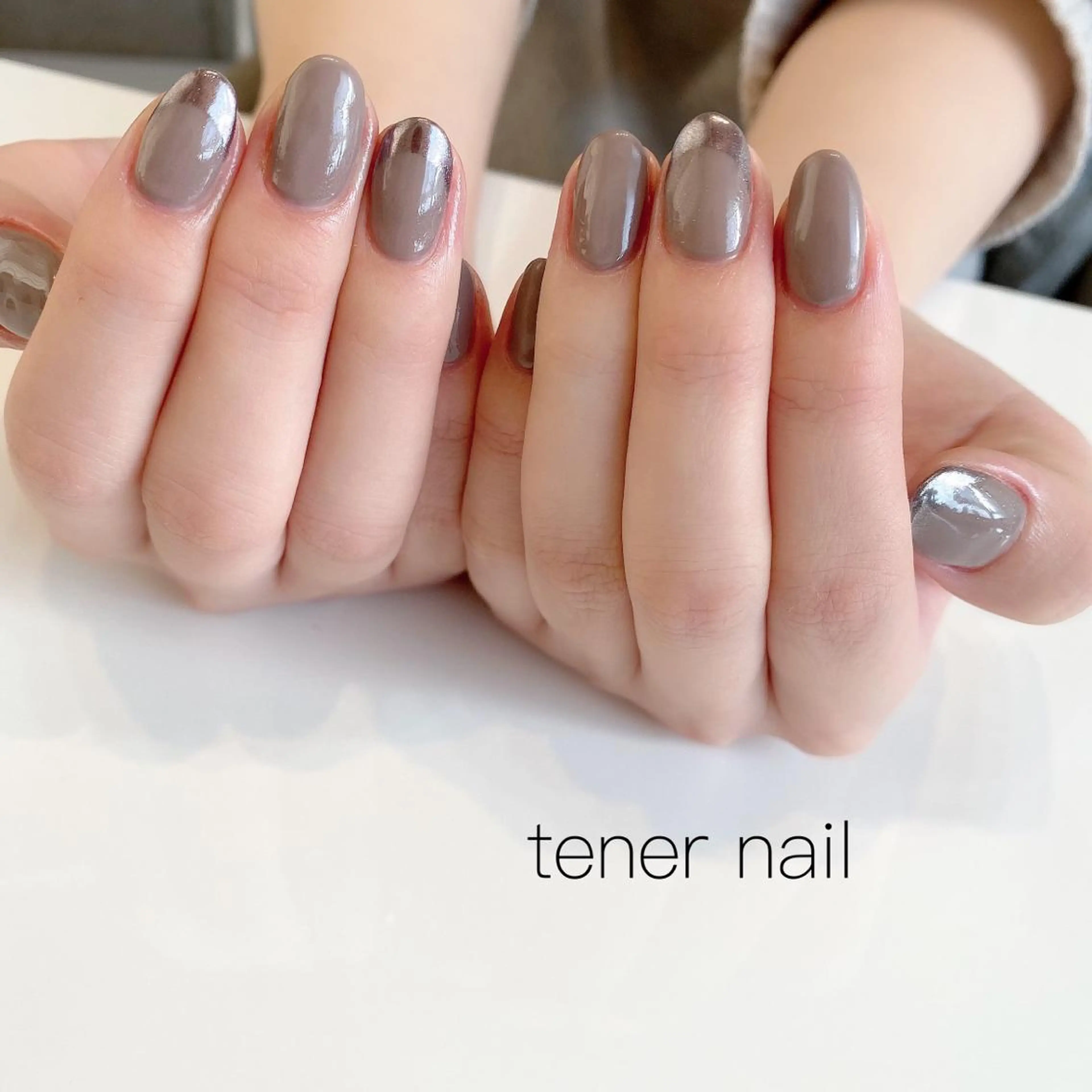 ネイル フレンチネイル ミラーネイル シンプルネイル tener  nail  テネルネイル所属・テネルネイル tener nailのネイルデザイン