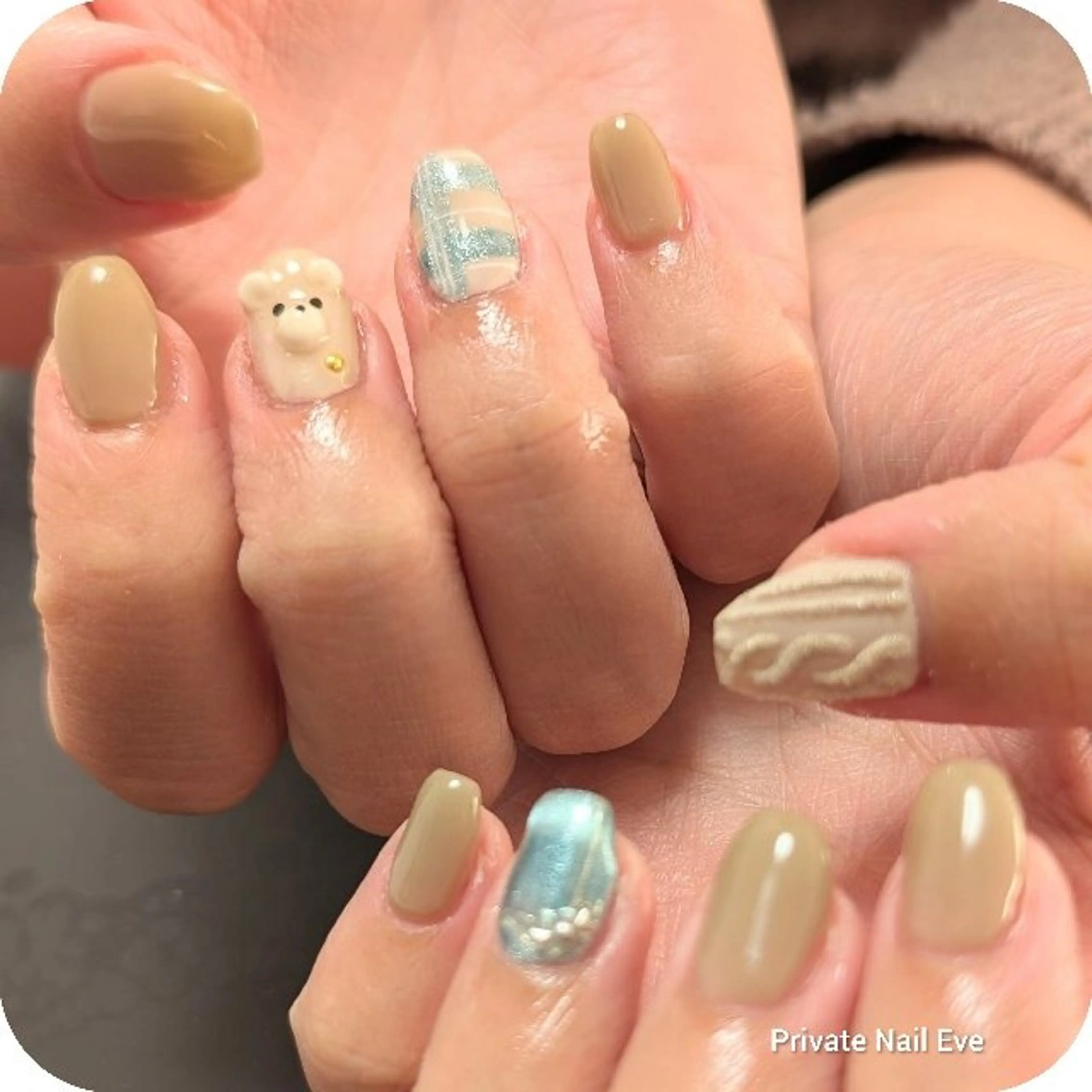 ネイル アートネイル 持ち込み リボン ハンドネイル ネイル junkoのネイルデザイン