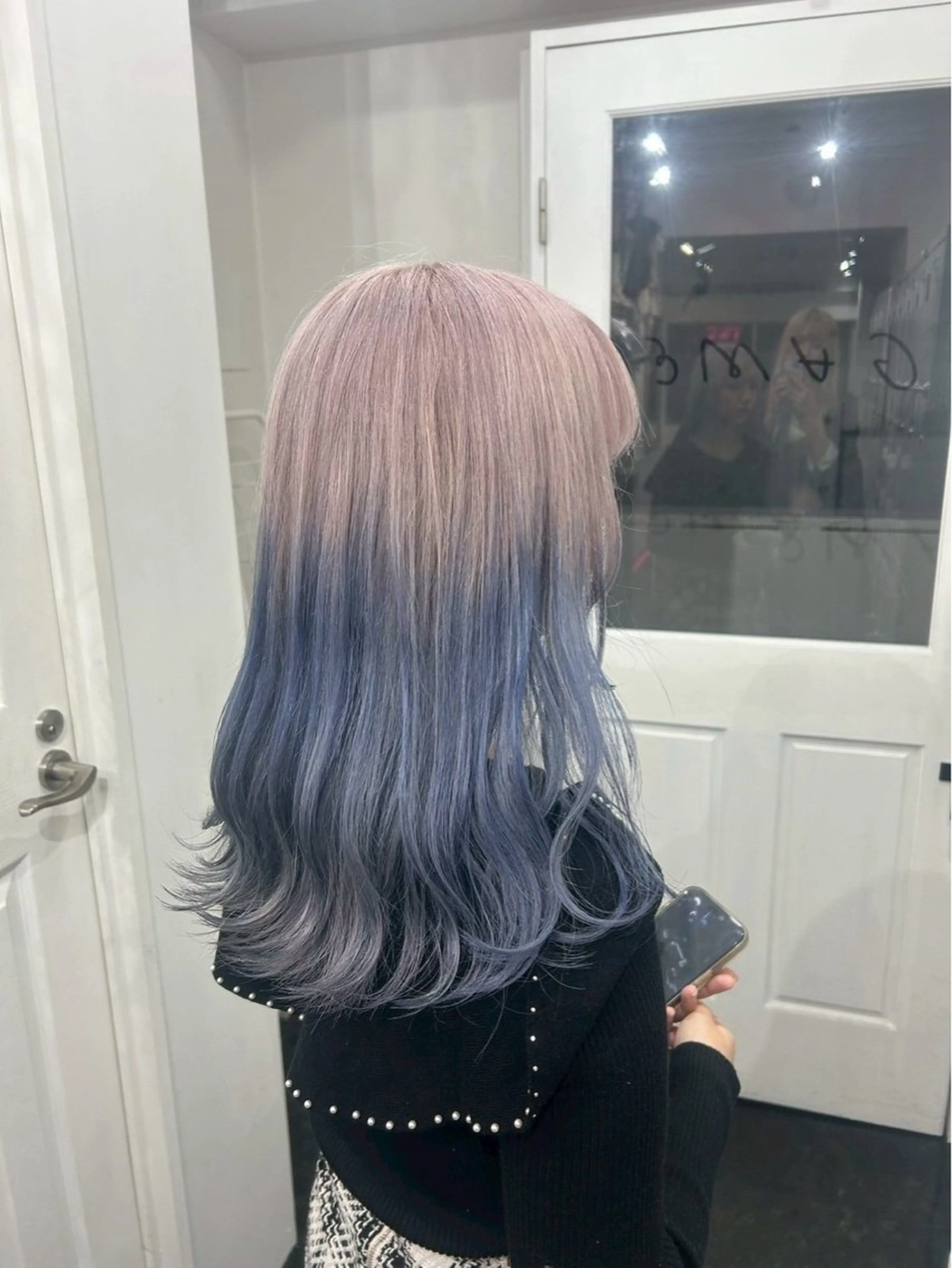 ロング ヘアカラー トリートメント 🪼モモカ/デザイン ハイトーン🪼⟡.·のヘアスタイル