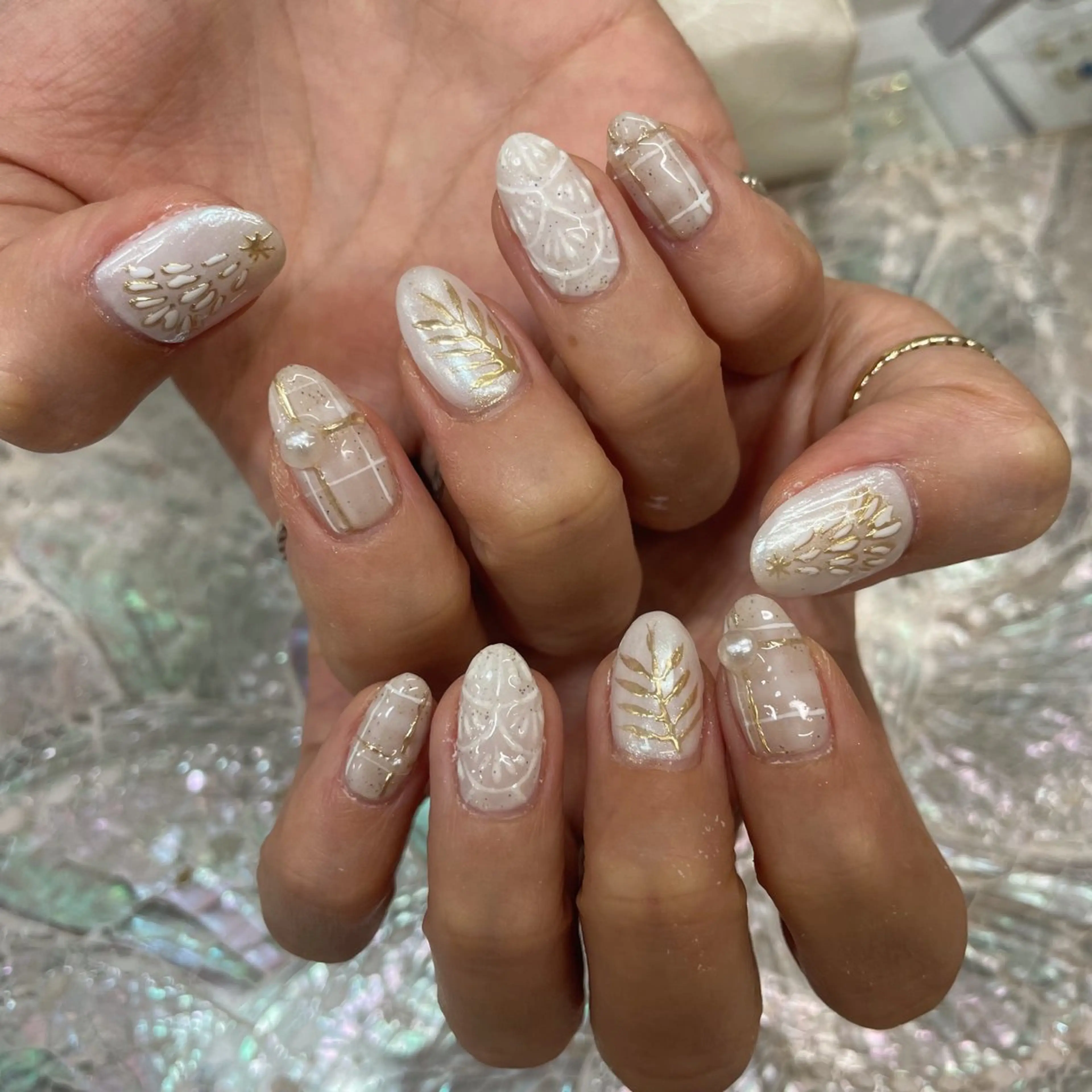 ネイル 持ち込み 冬ネイル クリスマス 🌴konami 4U NAIL🥥のネイルデザイン