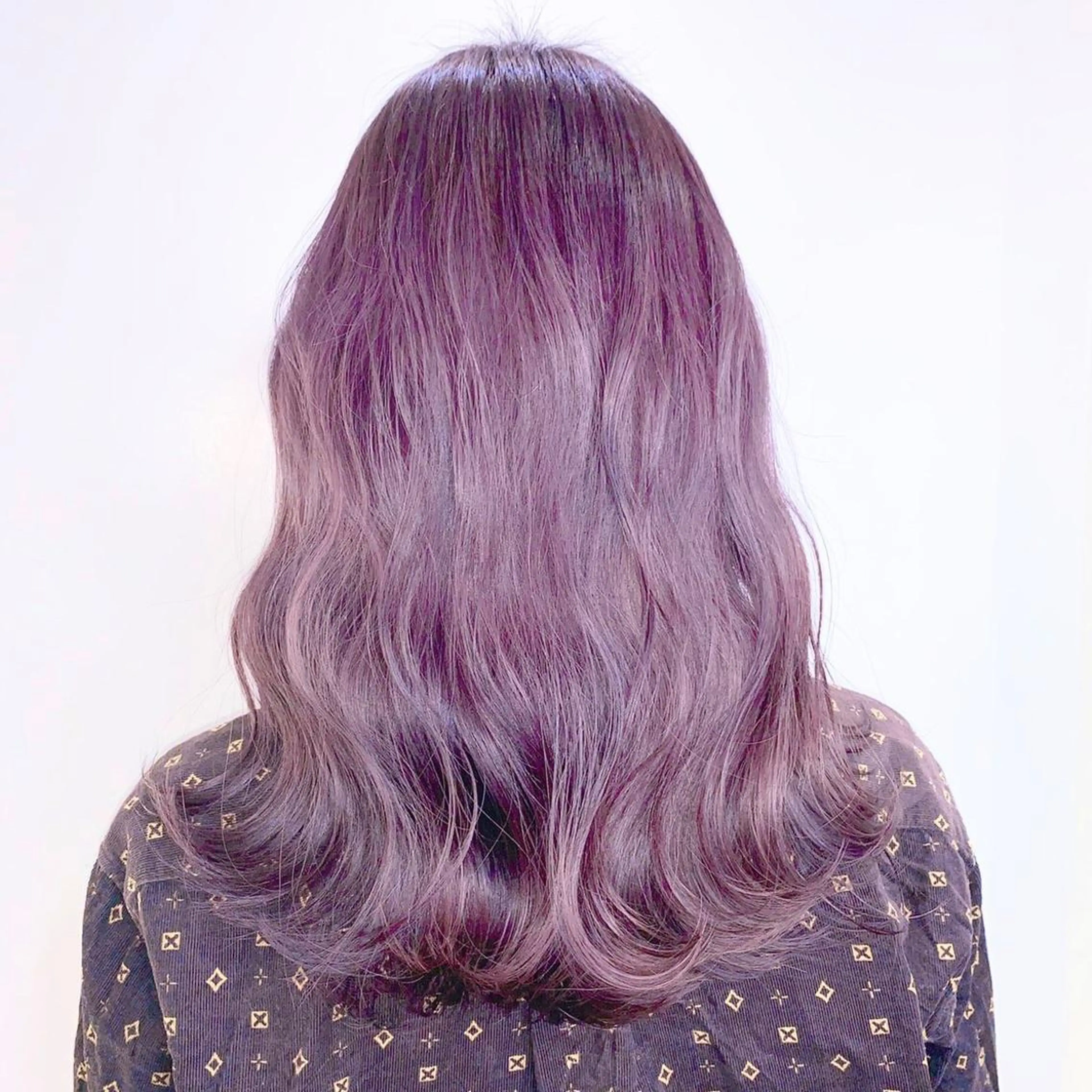 ロング パープルカラー ヘアカラー トリートメント ヘッドスパ ヘアセット 大宮/山口 竣也のヘアスタイル