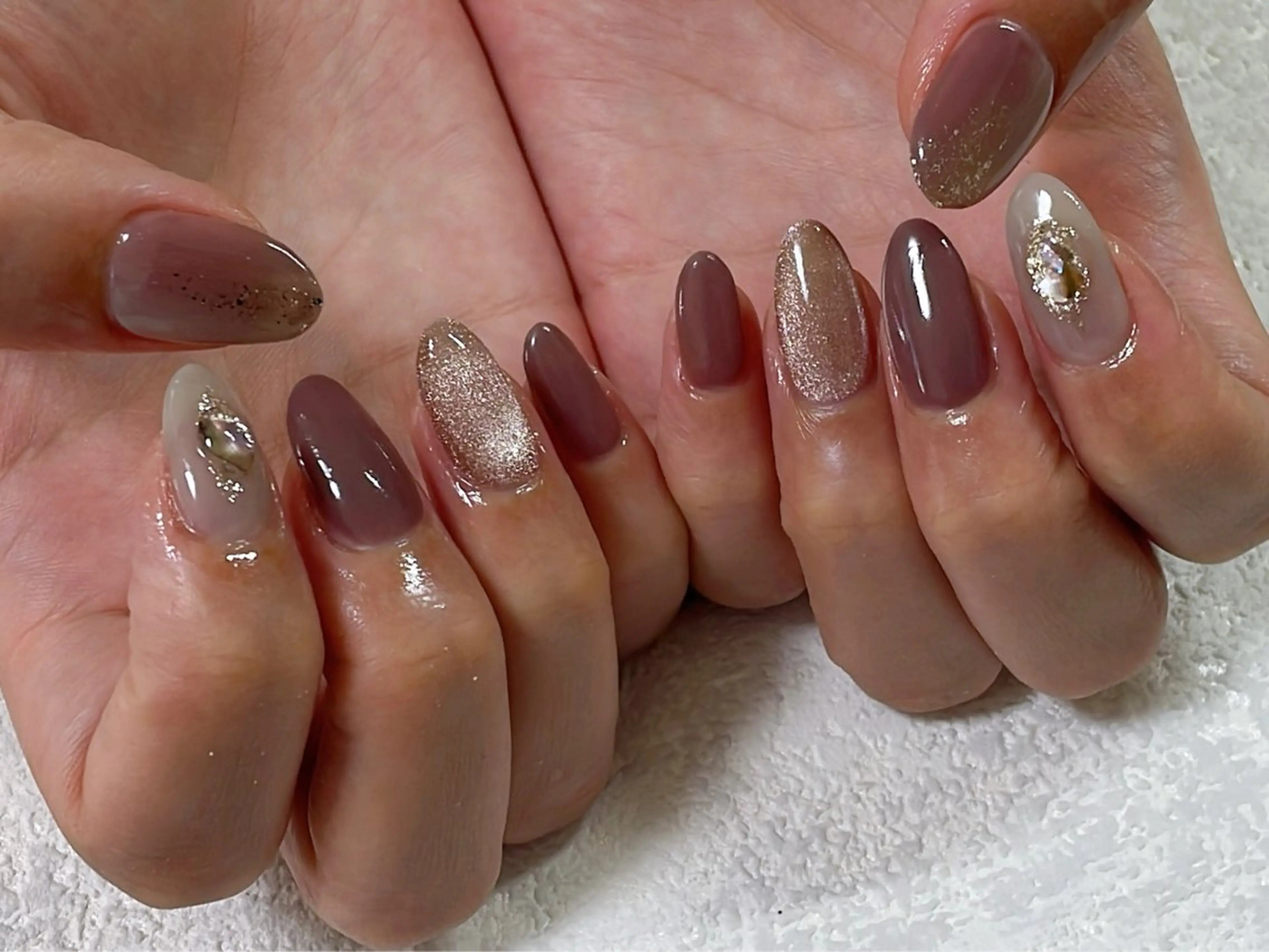 ネイル オーロラネイル フットネイル フレンチネイル ジェルネイル 韓国ネイル ハンドネイル kiki nail 二子玉川のネイルデザイン