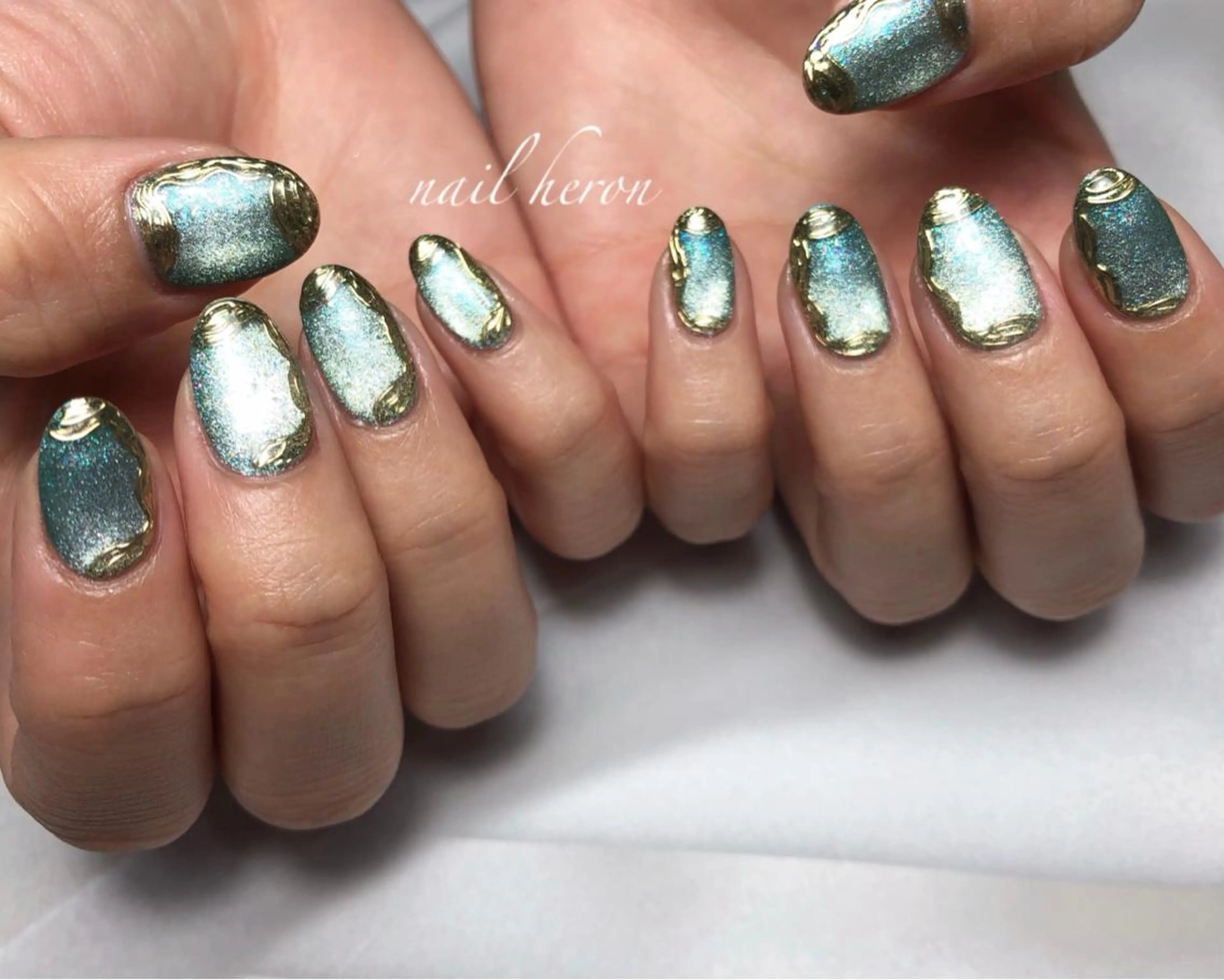 ネイル マグネットネイル ハンドネイル nail heron所属・saki_ nail heronのネイルデザイン