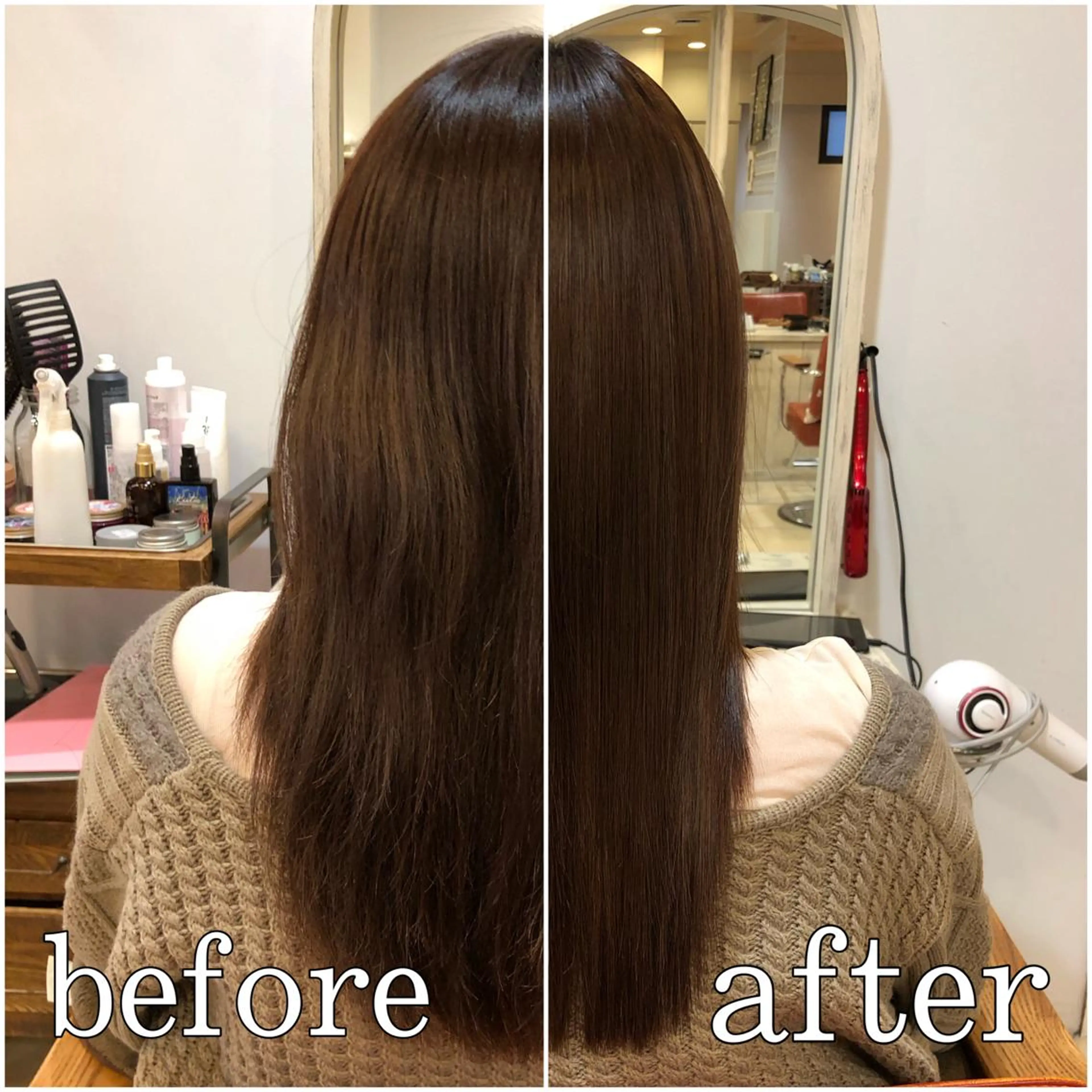 ロング 縮毛矯正 トリートメント 酸熱トリートメント ＼脱・うねり& 広がり／gite菊のヘアスタイル