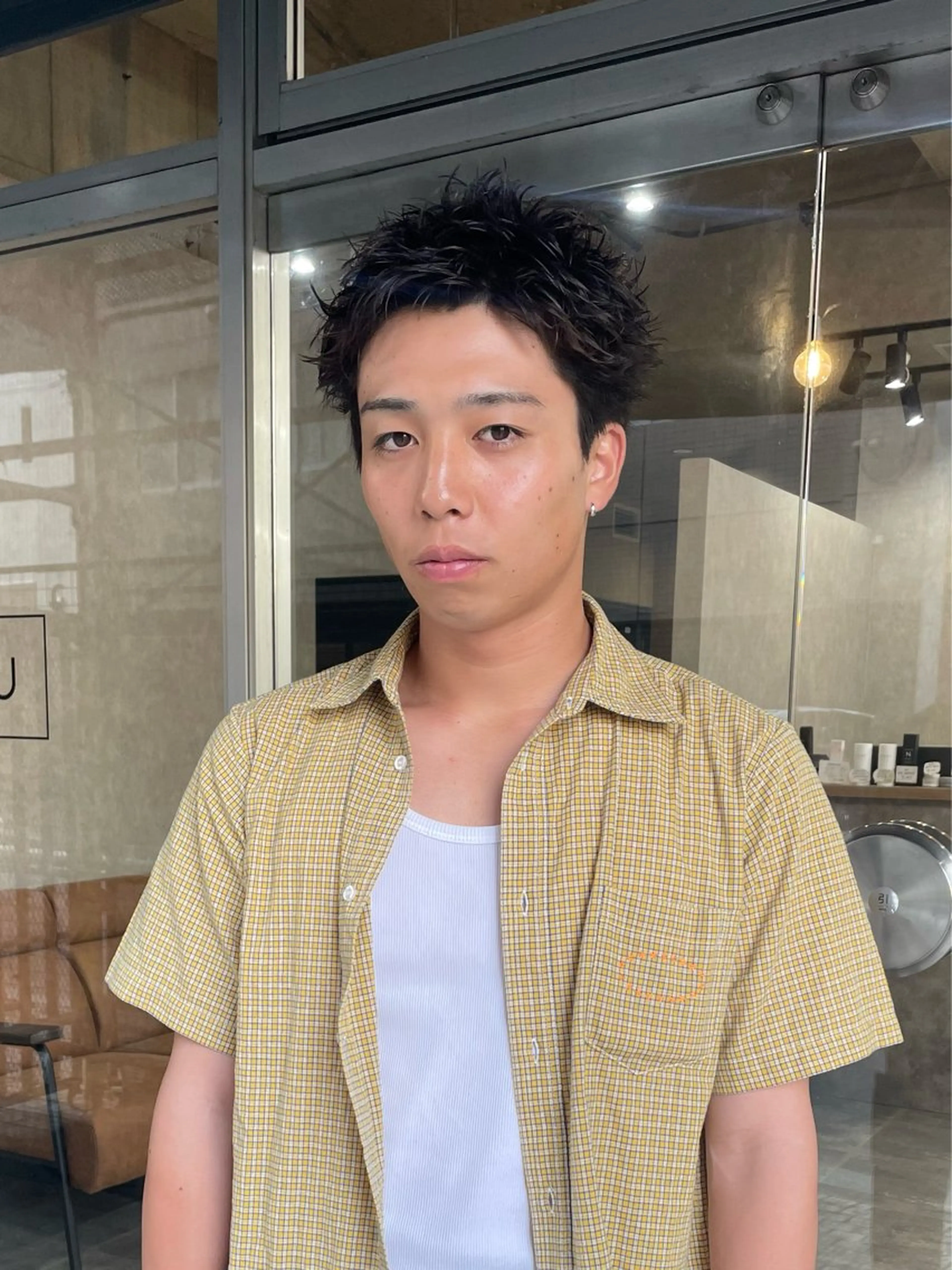 メンズカット＋ピンパーマの写真