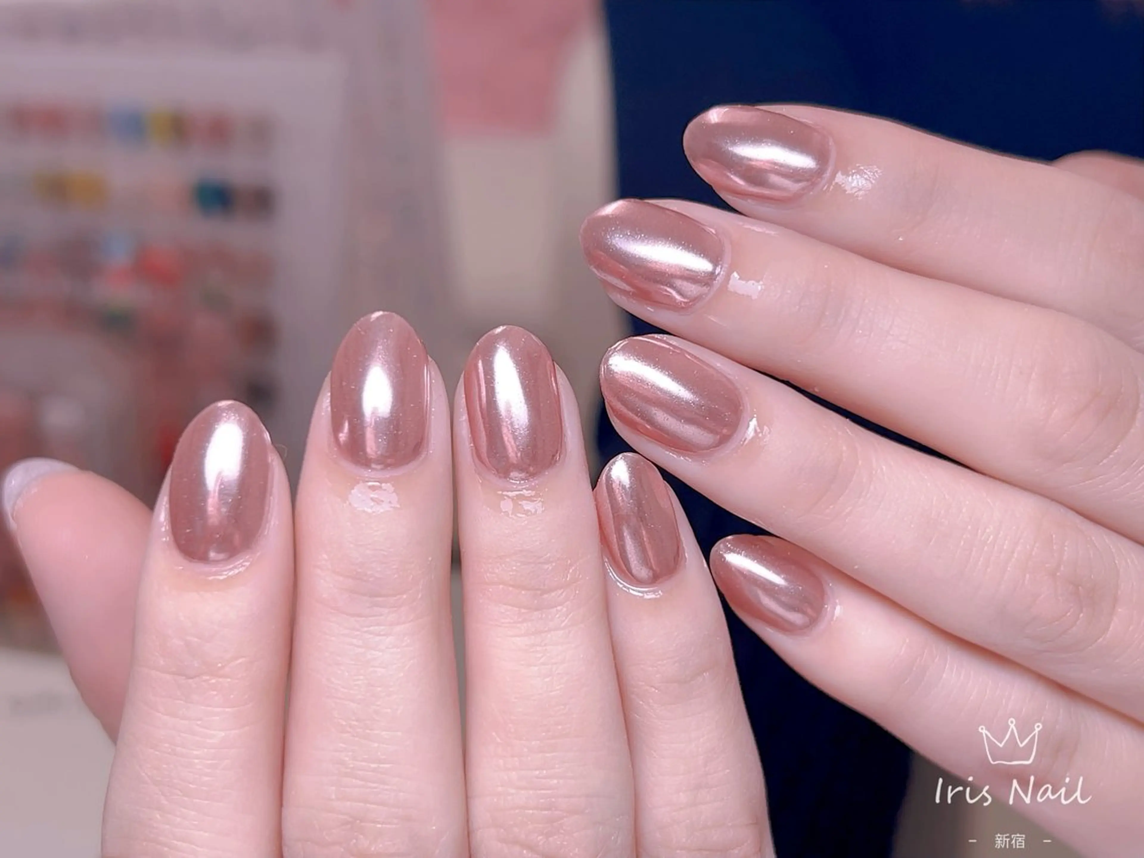 ネイル フレンチネイル ジェルネイル グラデーション 韓国ネイル マグネットネイル ハンドネイル 【長さ出し】 IRIS NAILのネイルデザイン