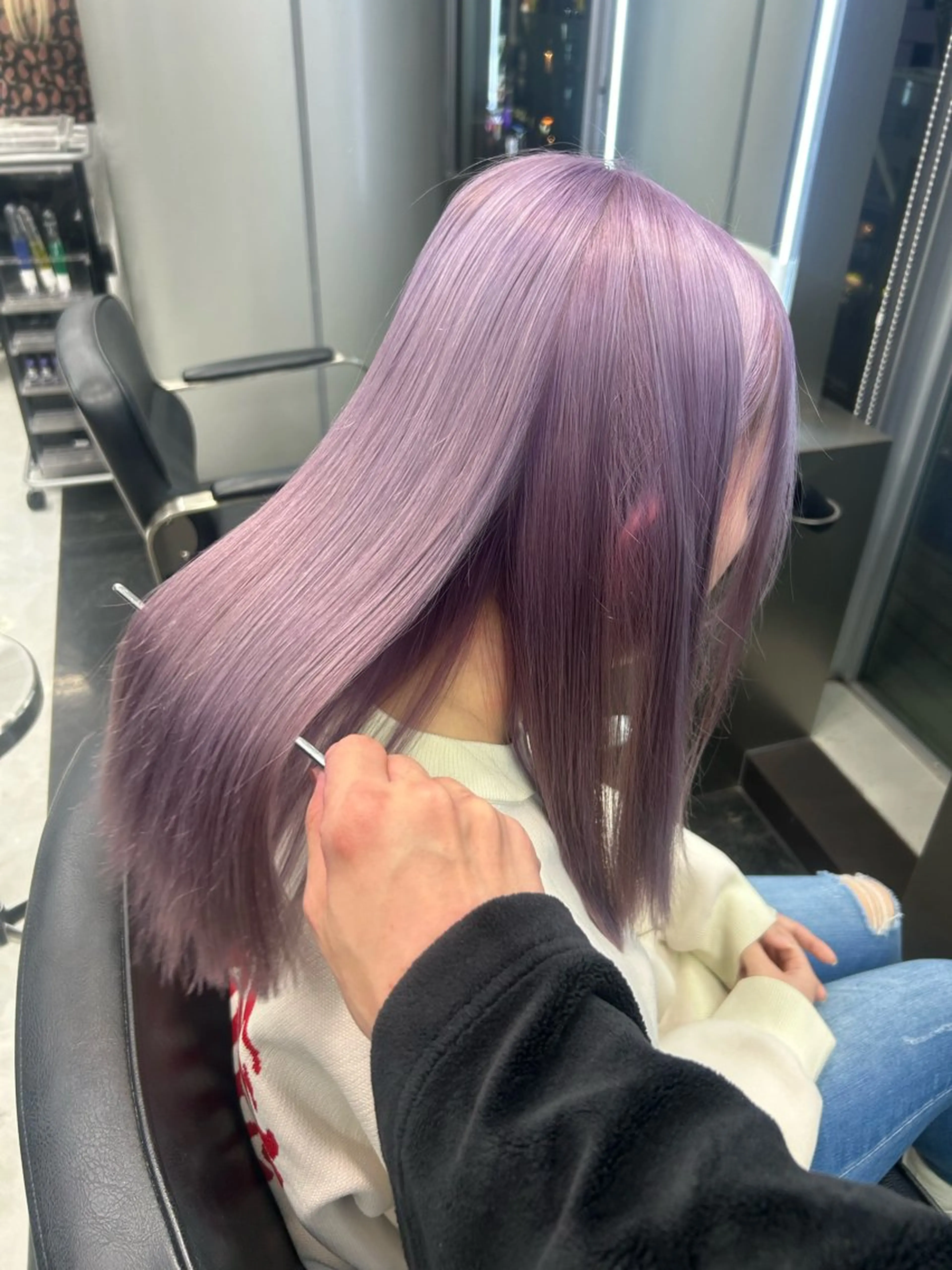 セミロング カラー ハイトーン /RYUUKI/栄のヘアスタイル