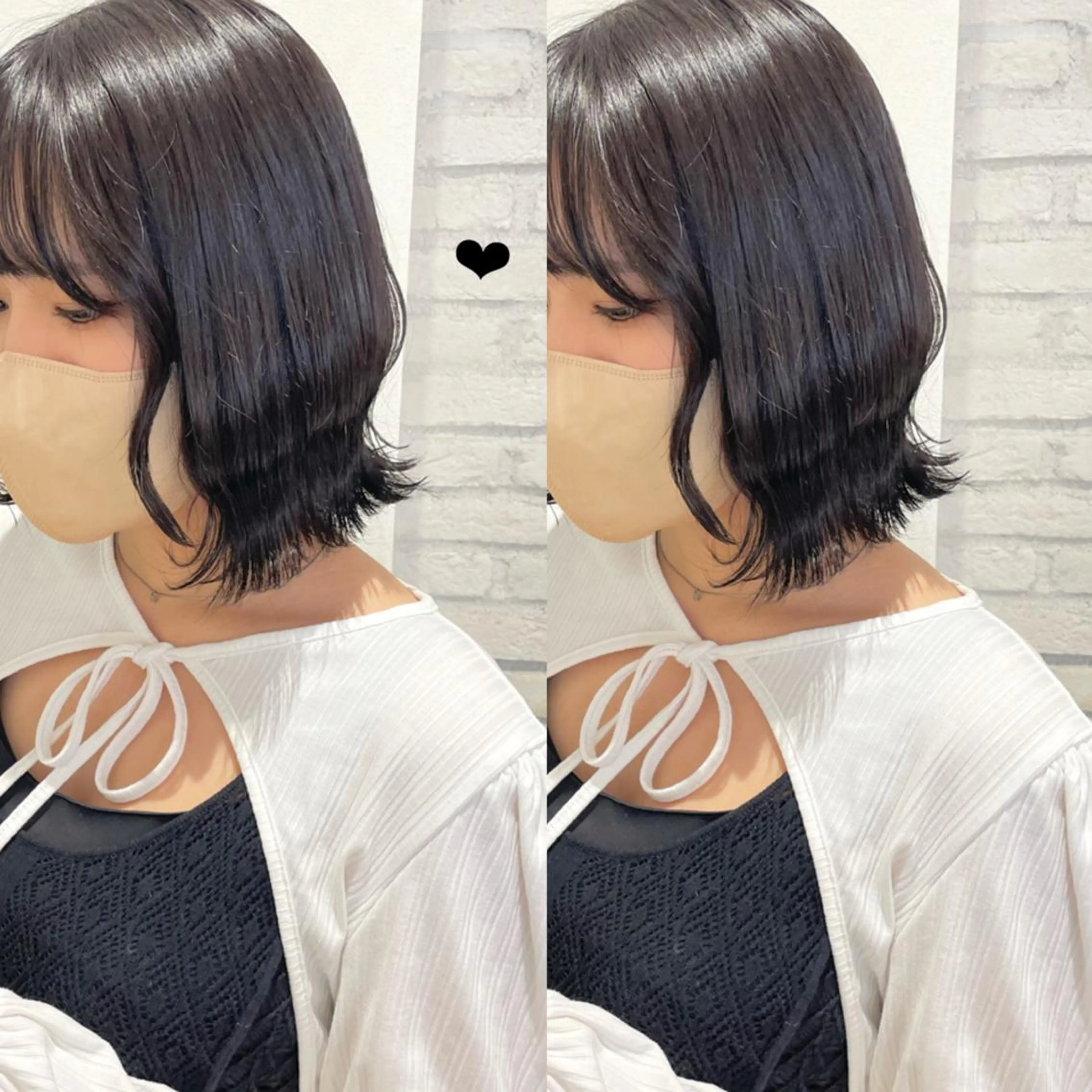 ショート カラー 黒髪 エクステ/ハイトーン 🐏☁️miminaのヘアスタイル