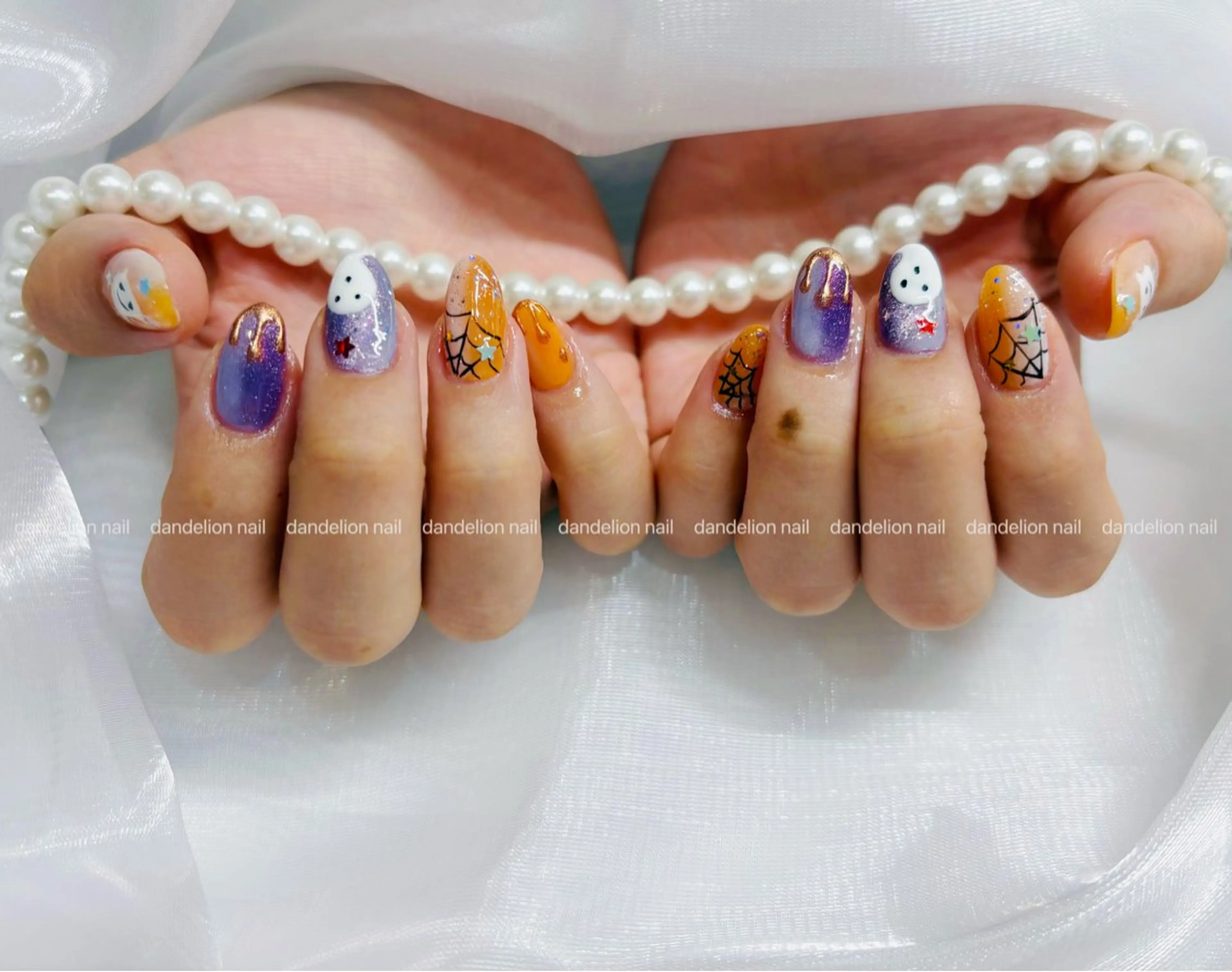 ネイル ハロウィン ハンドネイル dandelion nail北千住のネイルデザイン