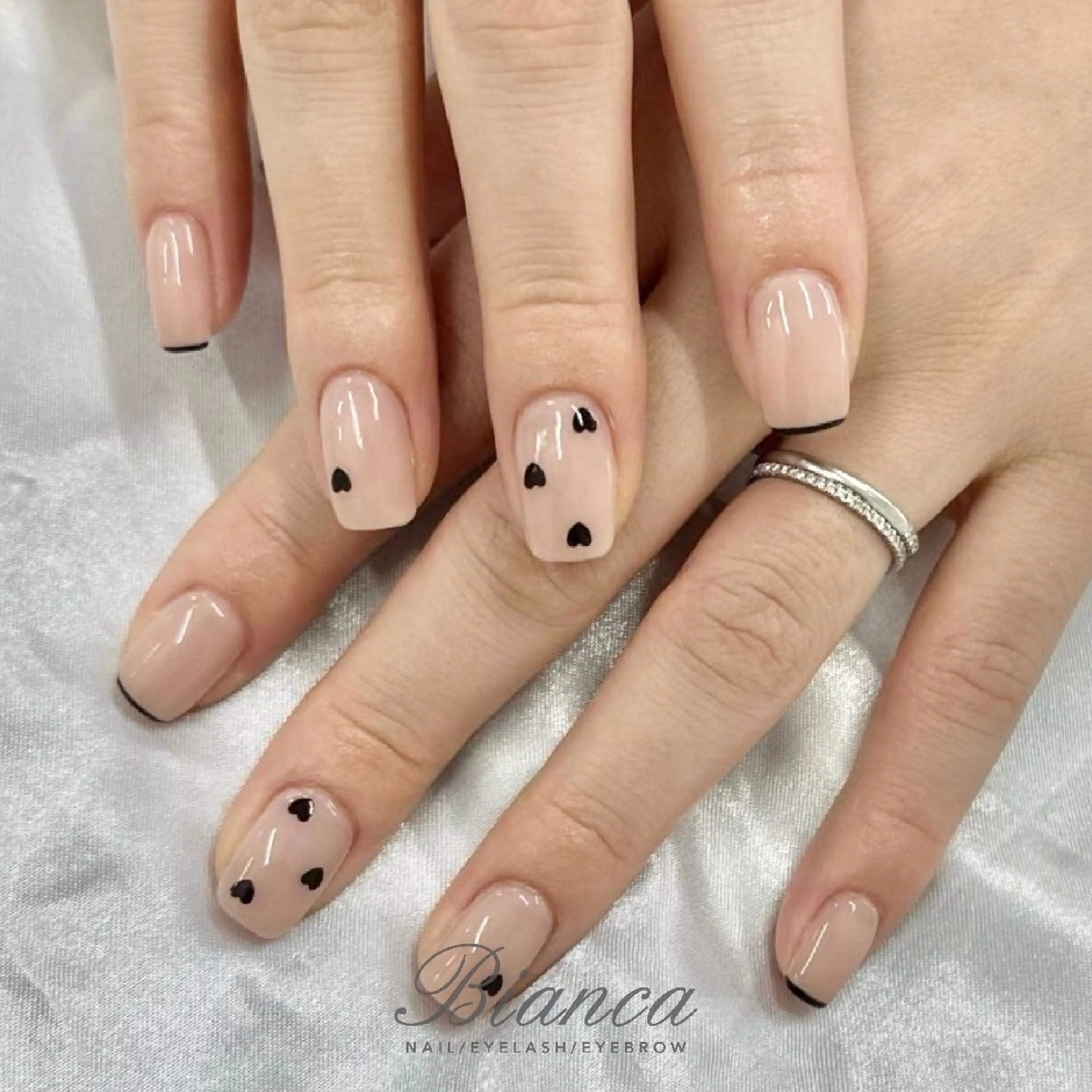 ネイル ハート ハンドネイル Bianca浦和西口 ⭐mitoのネイルデザイン