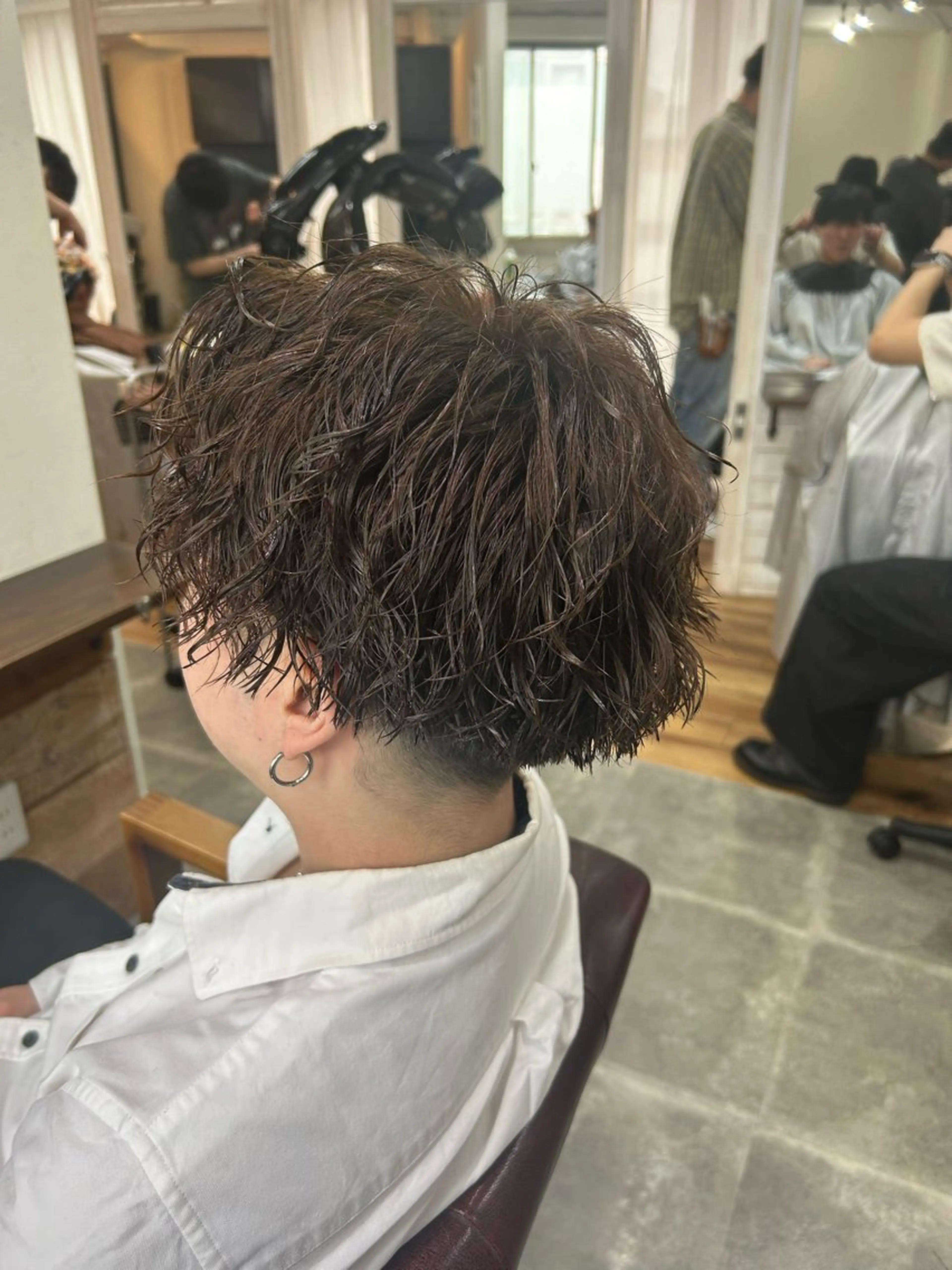 ショート カラー メンズ カット パーマ CECIL hair なんば店所属・メンズパーマ 艶髪☆店長☆有馬のヘアスタイル