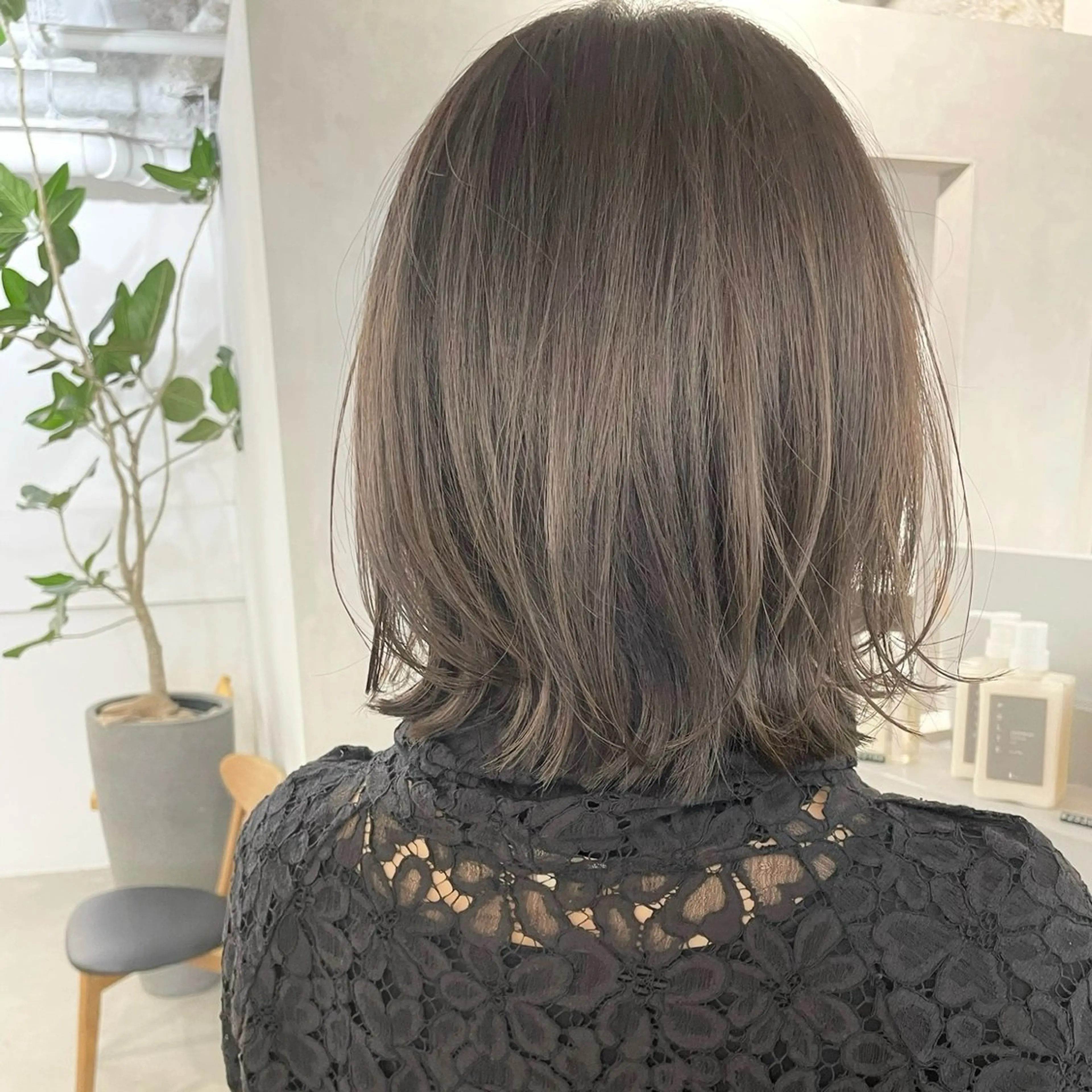 ミディアム カラー カット ヘアカラー トリートメント 南澤 佑介のヘアスタイル