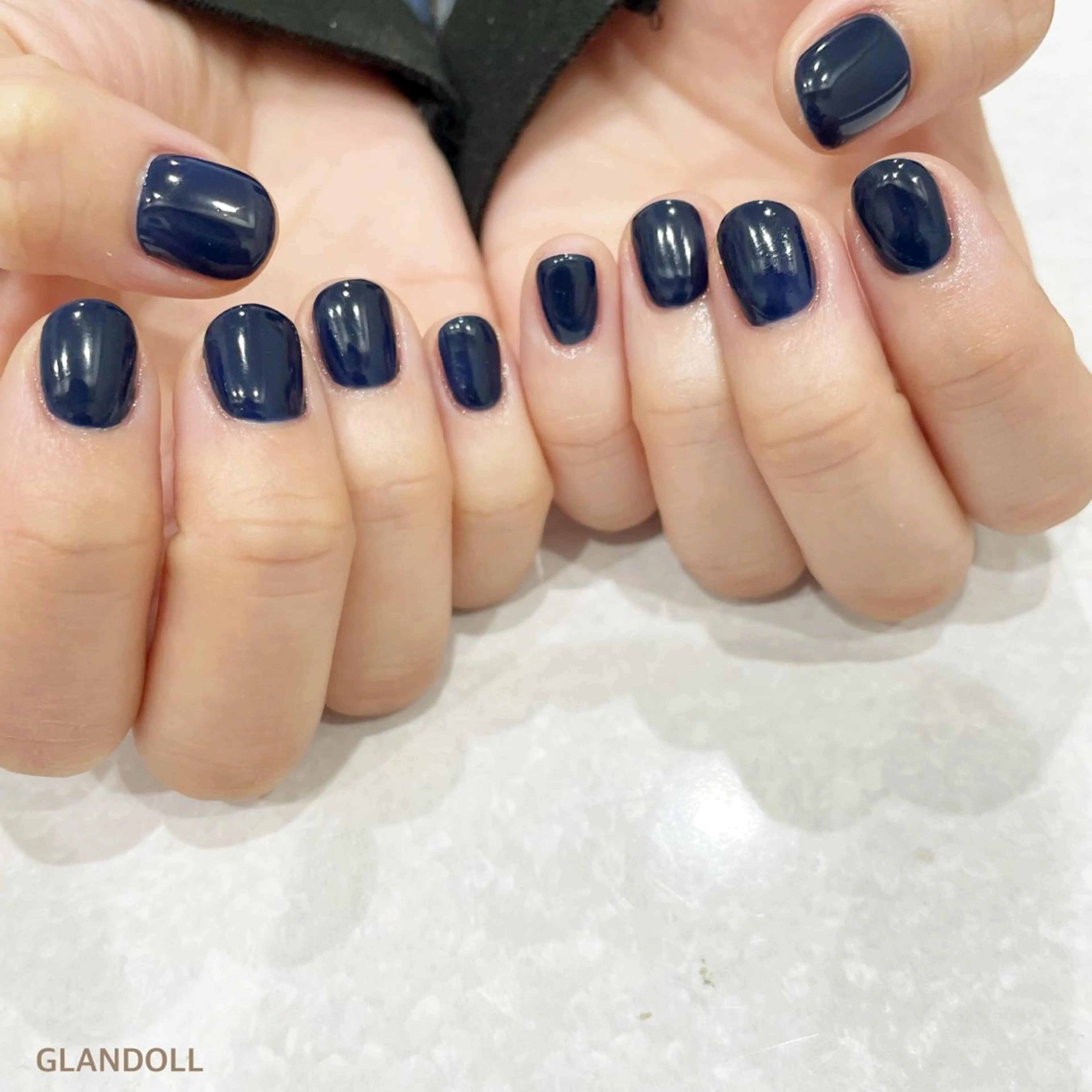 ネイル ネイビー ハンドネイル GLANDOLL YURIのネイルデザイン