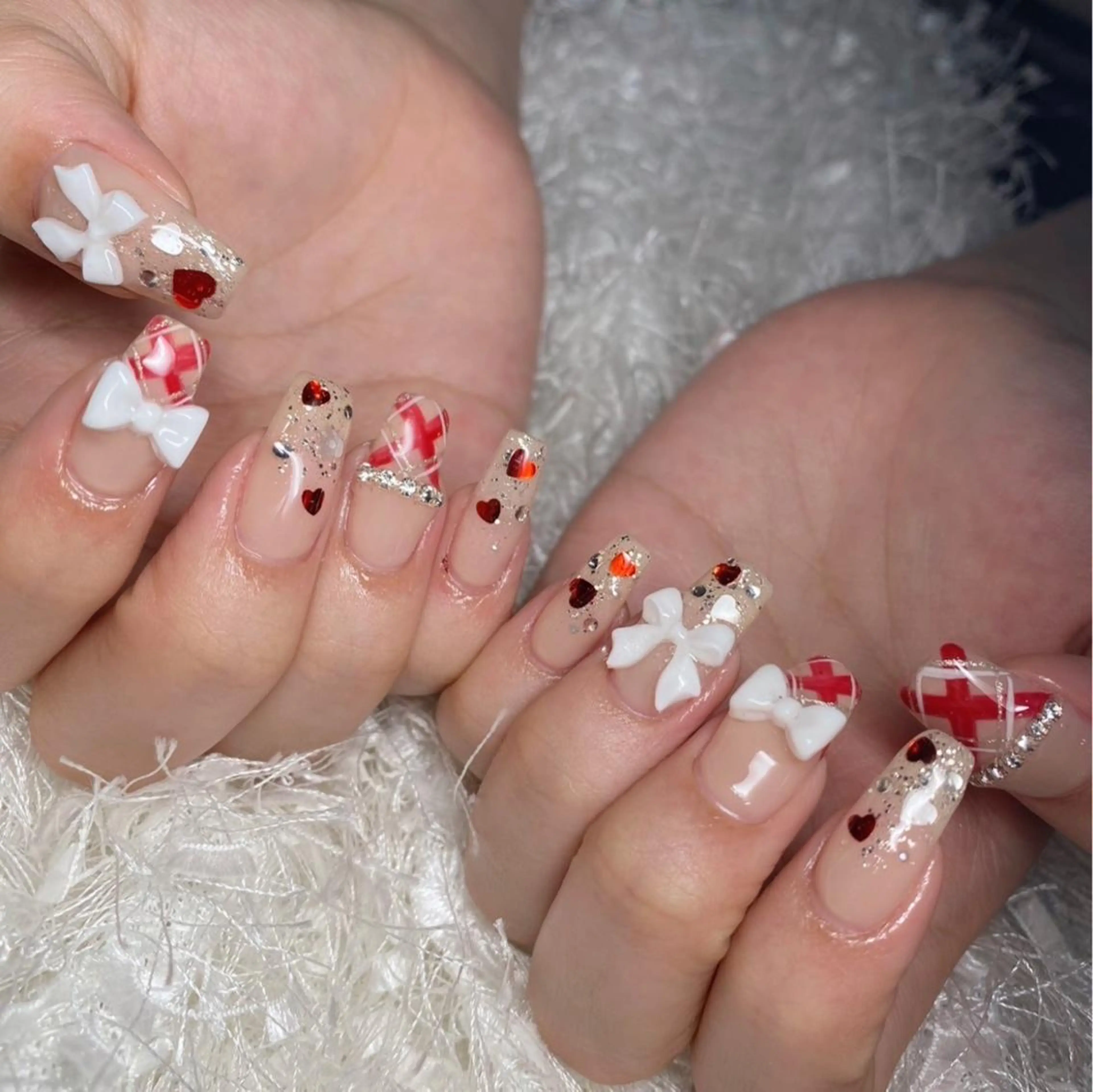 ネイル 長さ出し フレンチネイル ジェルネイル グラデーション 韓国ネイル Nail&eye Belire 新宿のネイルデザイン