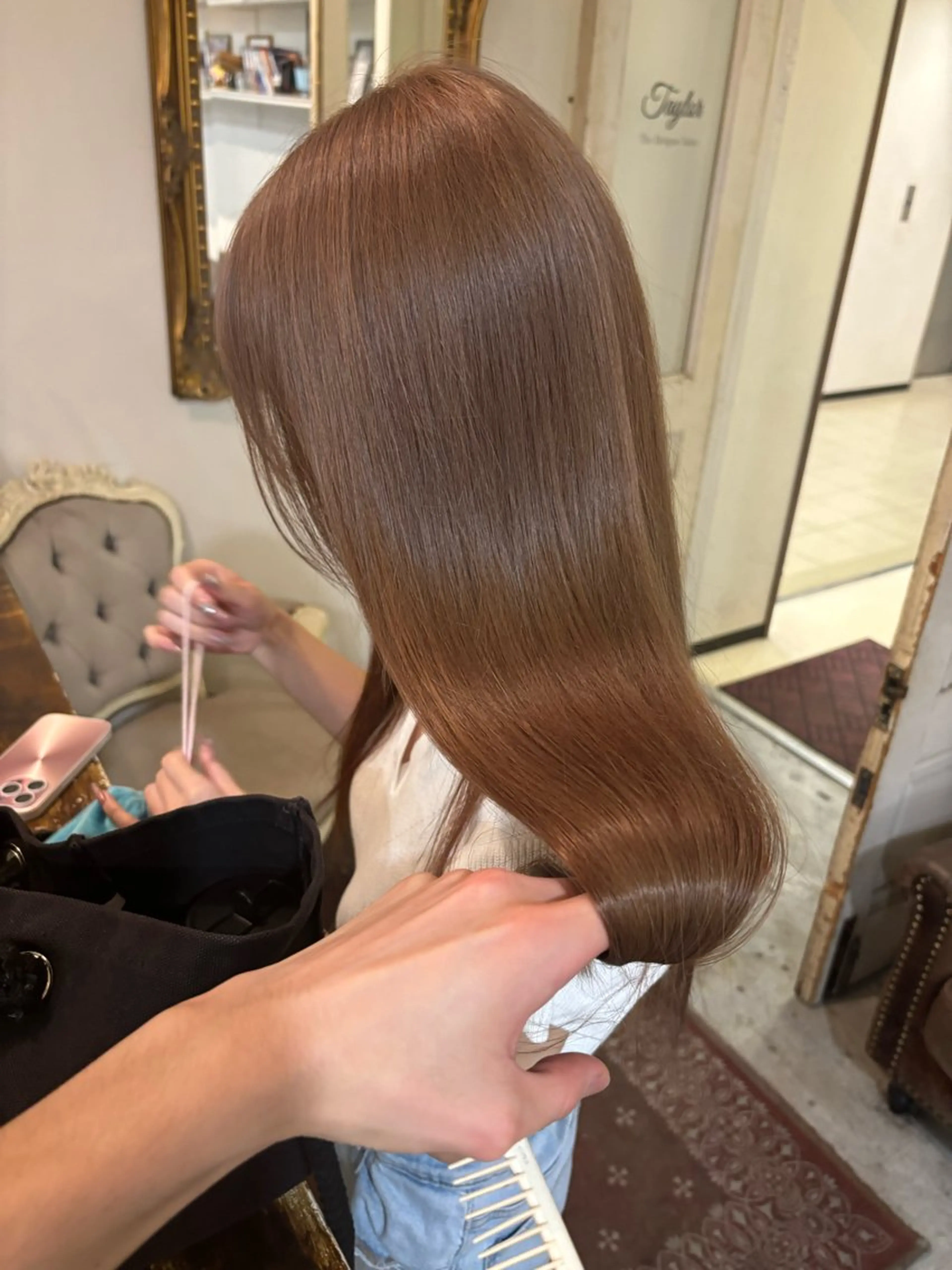セミロング カラー ヘアアレンジ ブラウンカラー ミルクティーブラウン ヘアカラー トリートメント ヘアセット 🎍カトウ ケイゴ🎍のヘアスタイル