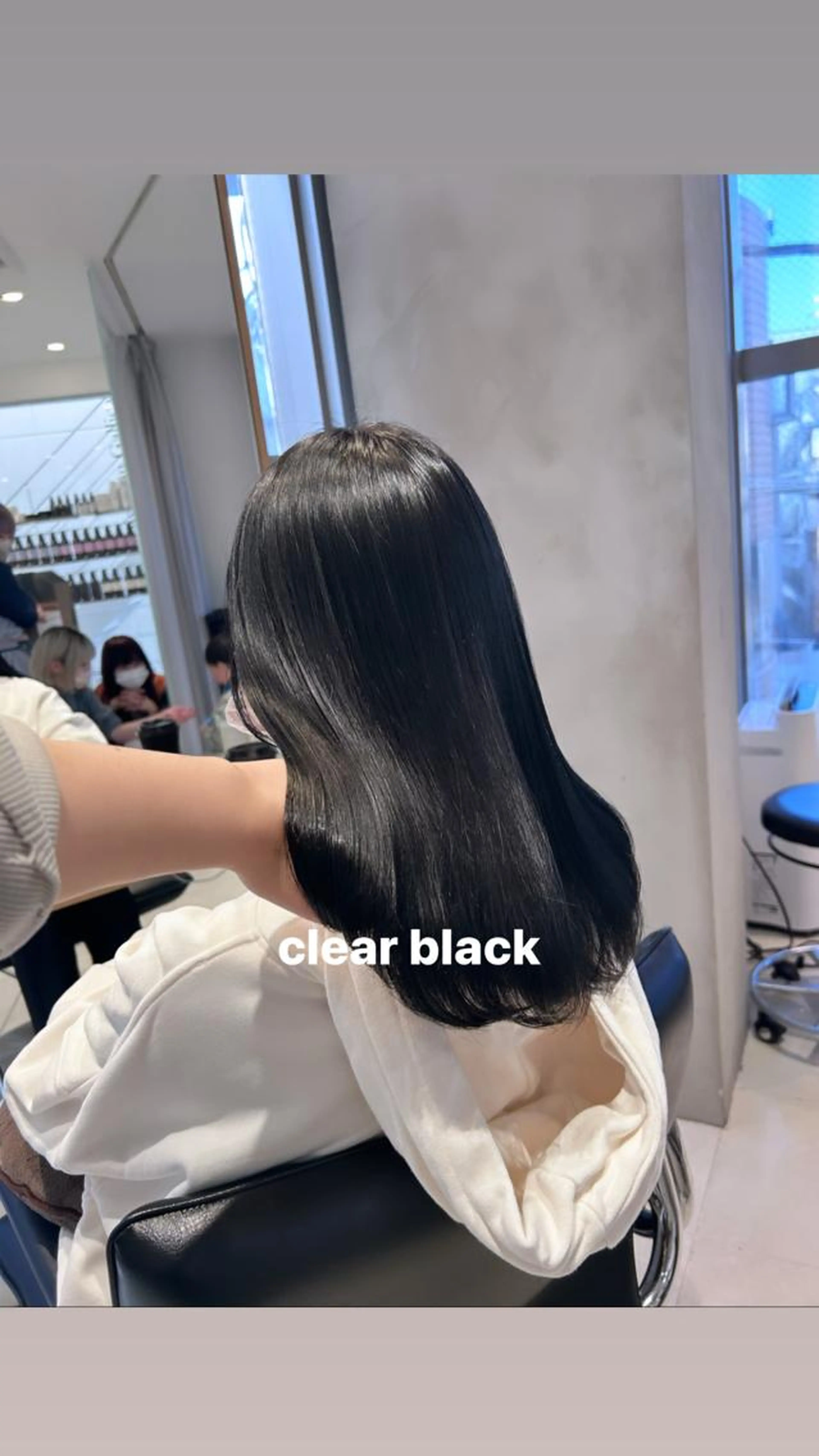 抜ける暗染め ブルーブラック🇰🇷[色持ちup✔️コーティングカラーキープ1stepTr付]黒染めは使いません🩶の写真