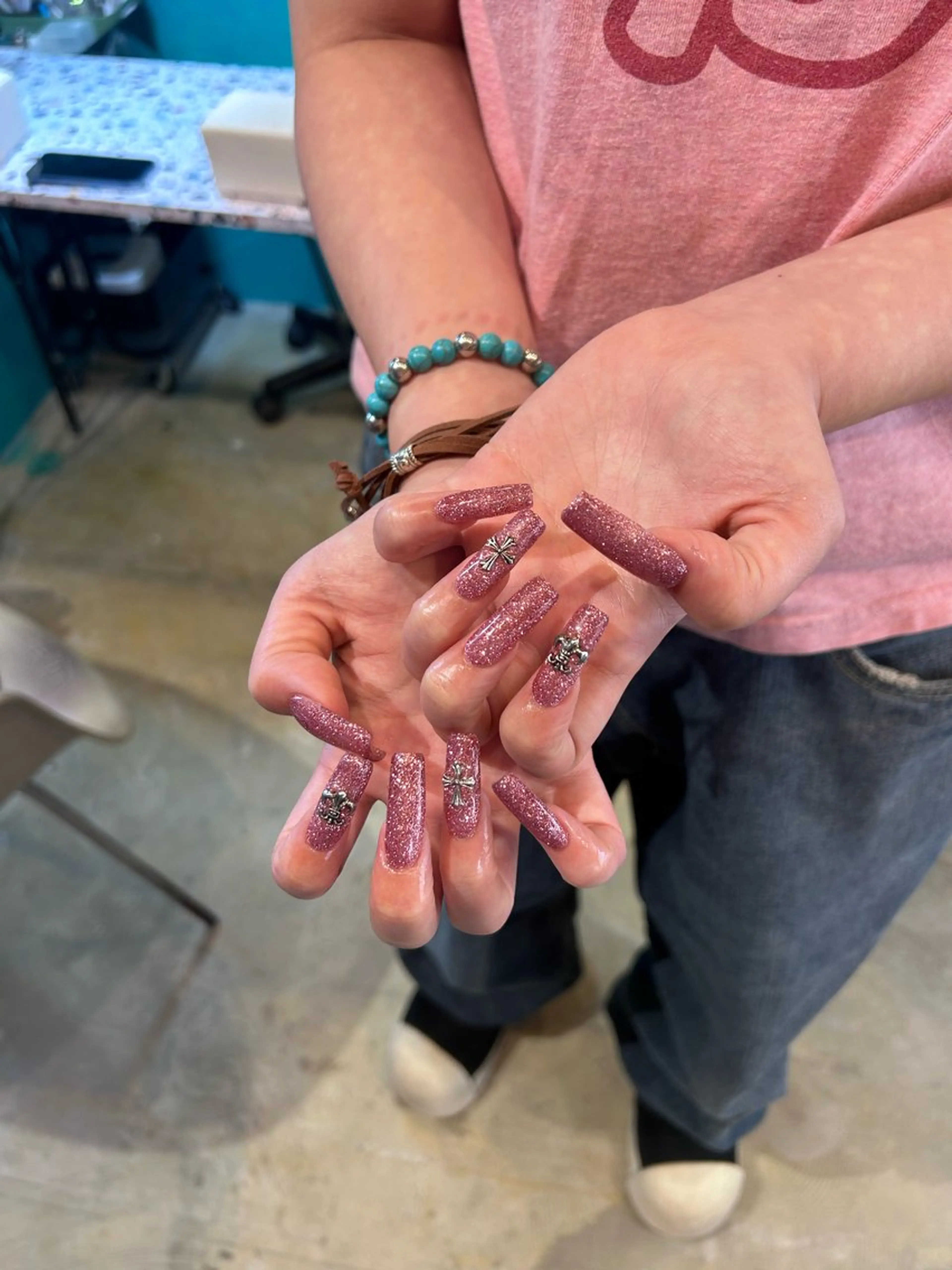 ネイル ラメ(グリッター) キラキラオメメ みずなのネイルデザイン