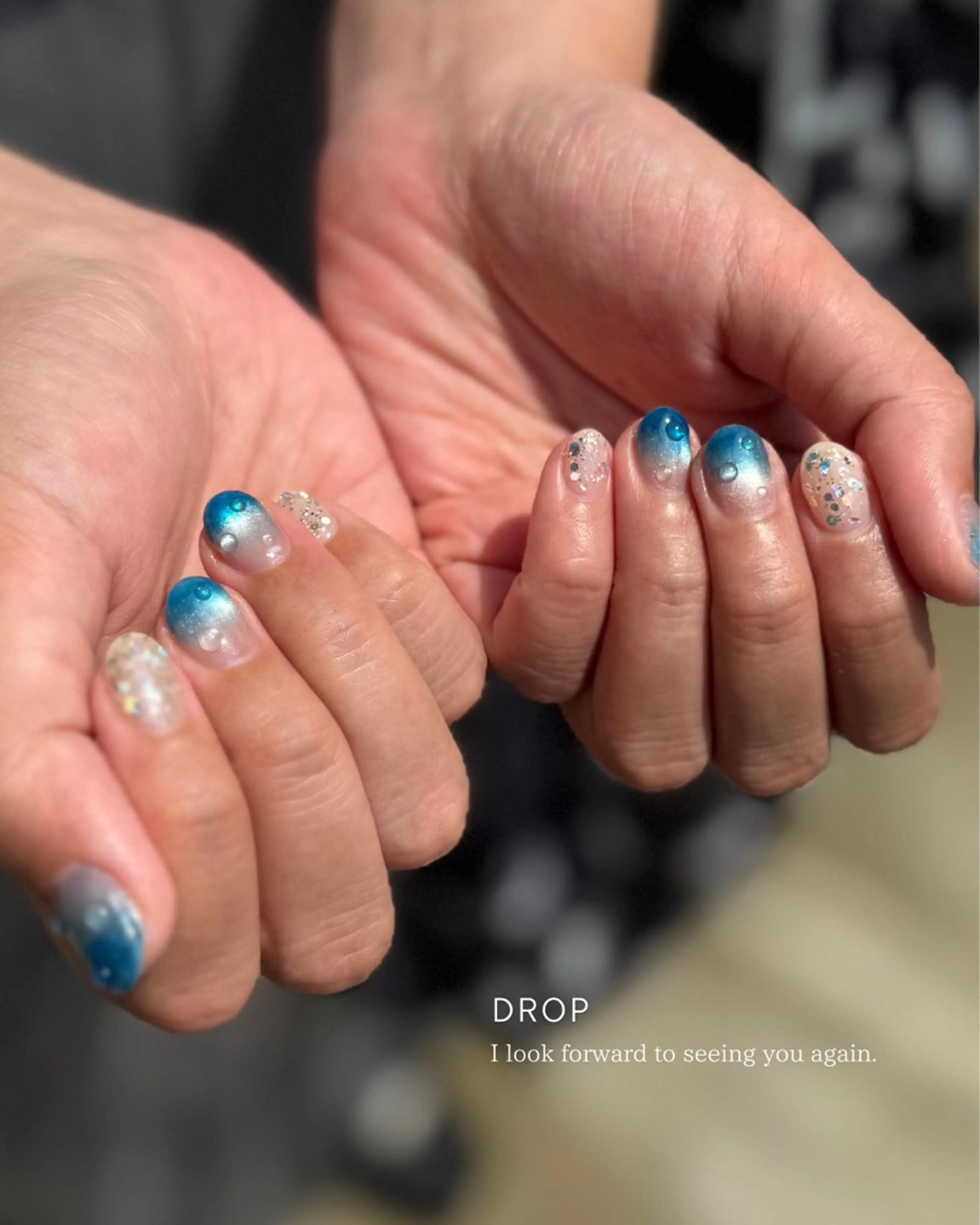 ネイル アートネイル ジェルネイル 氷ネイル・うるうるネイル ニュアンスネイル シンプルネイル ハンドネイル Seemly 千田町店所属・フラワーパラジェル 🌸シームリーエミのネイルデザイン