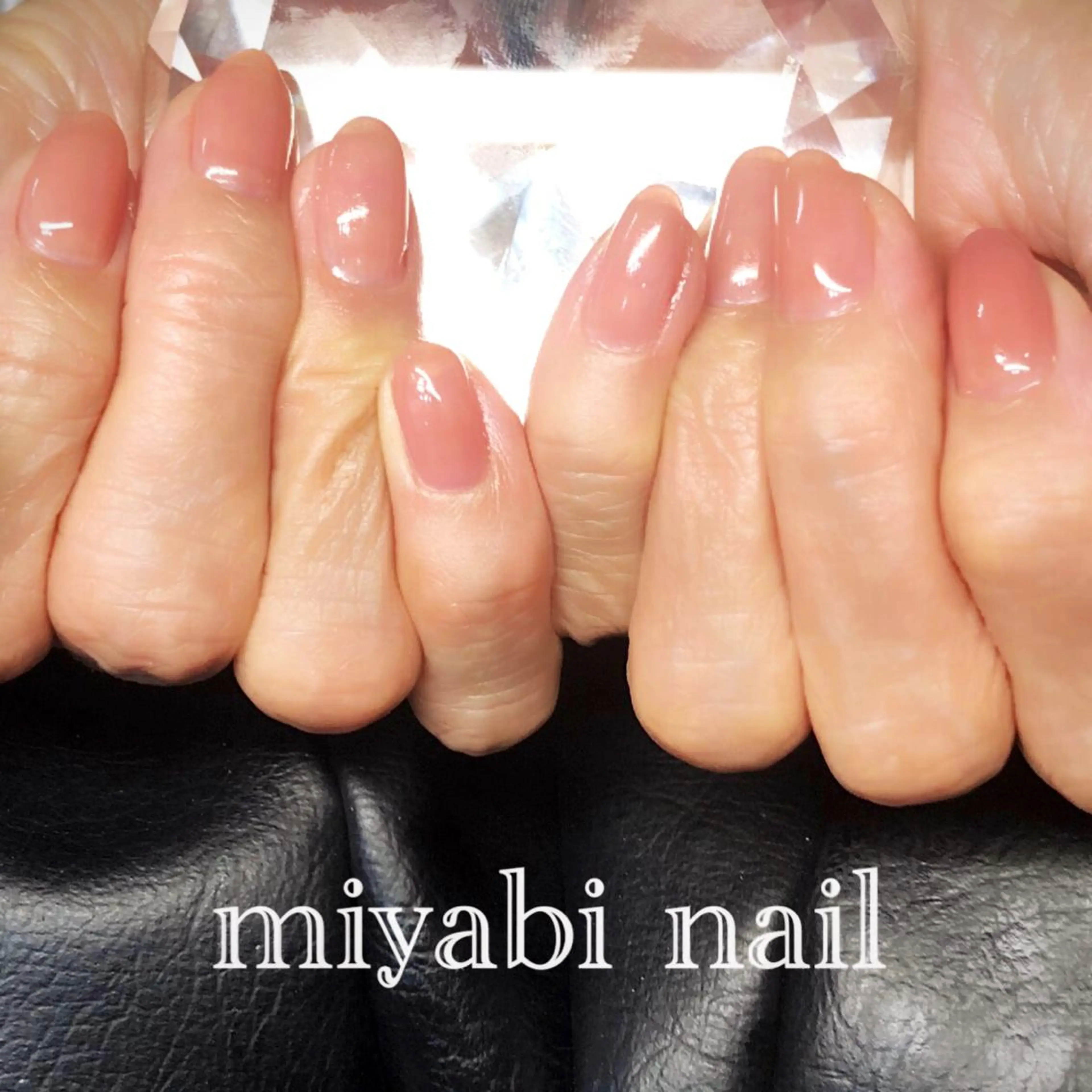 ネイル ジェルネイル ハート オフィスネイル シンプルネイル ハンドネイル miyabi nail 桂川駅近くのネイルデザイン
