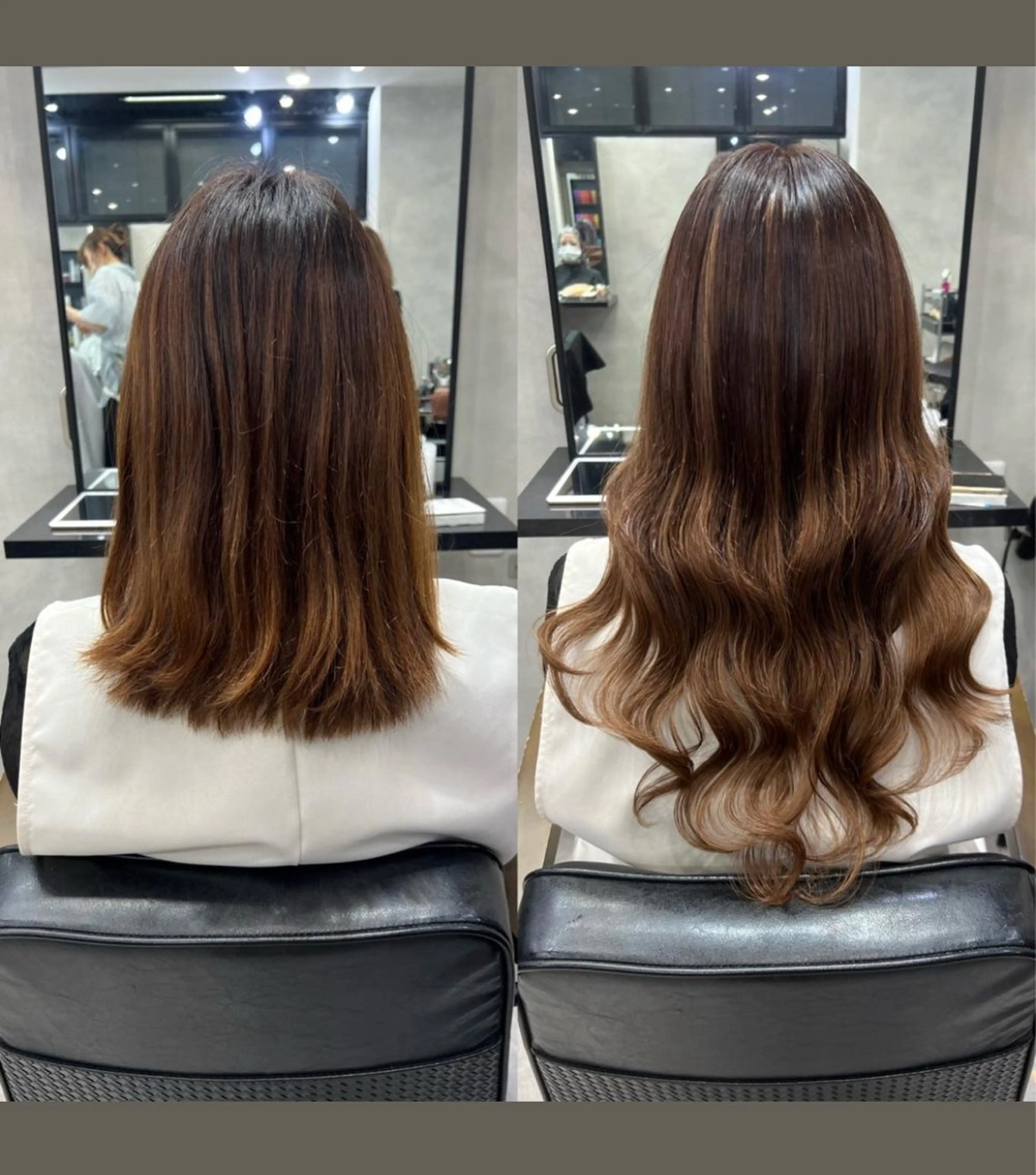 ミディアム エクステ 濱川響太レディース カットモデルのヘアスタイル