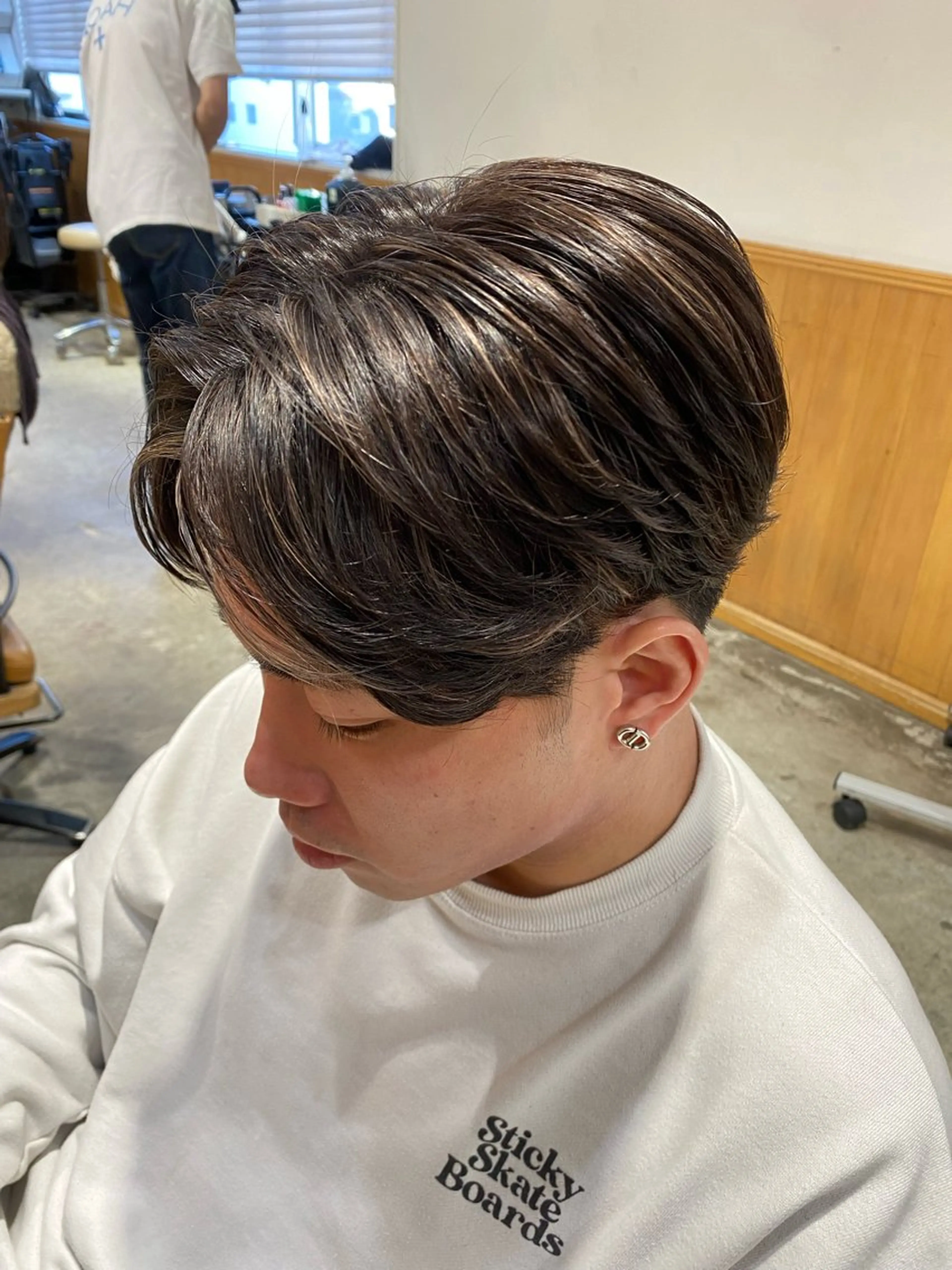 ショート アッシュ ハイライト ヘアカラー GINZARay2 風本朱里🐥のヘアスタイル