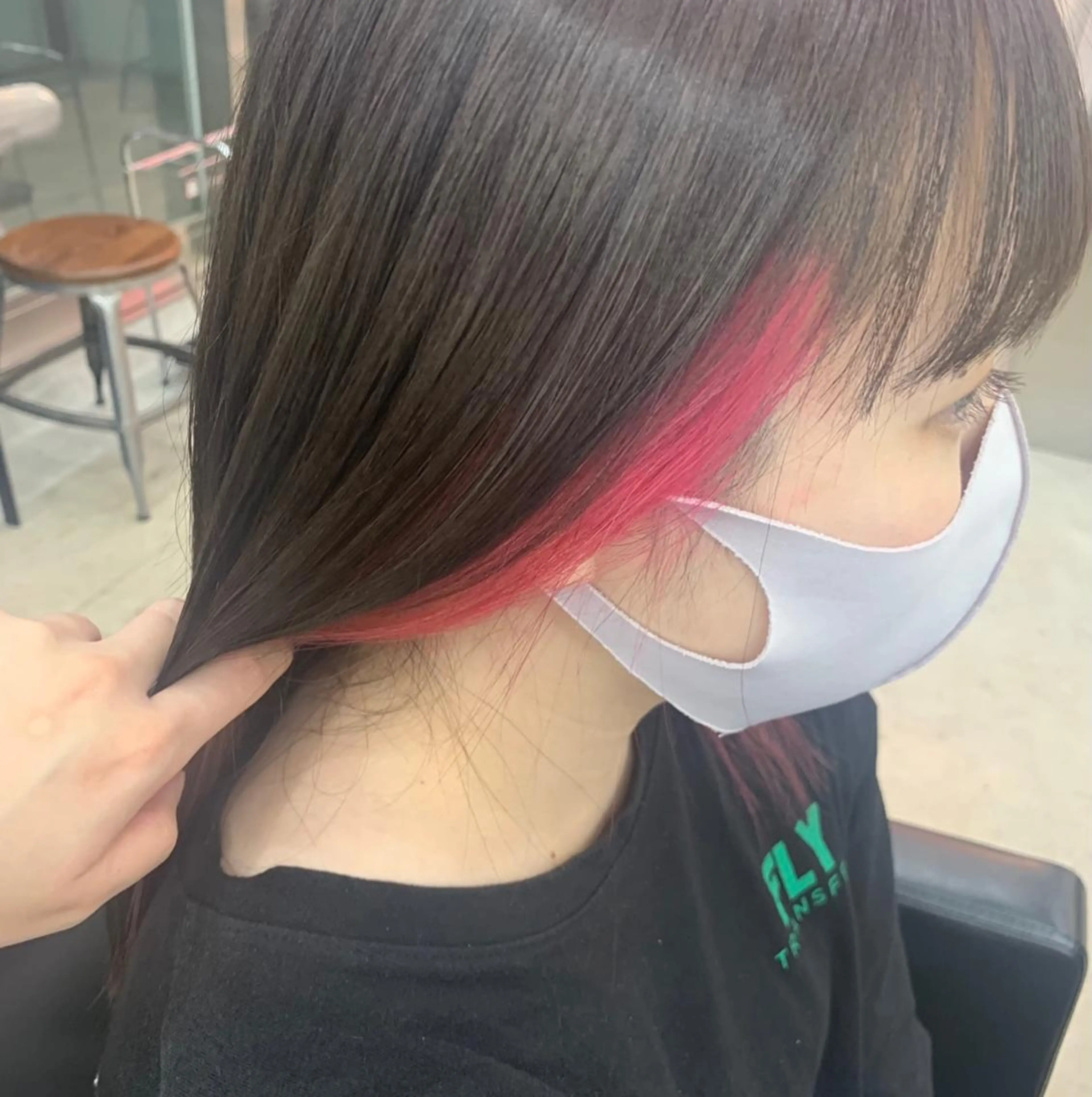 セミロング カラー エクステ＆艶カラー 🎀YURINA🎀のヘアスタイル