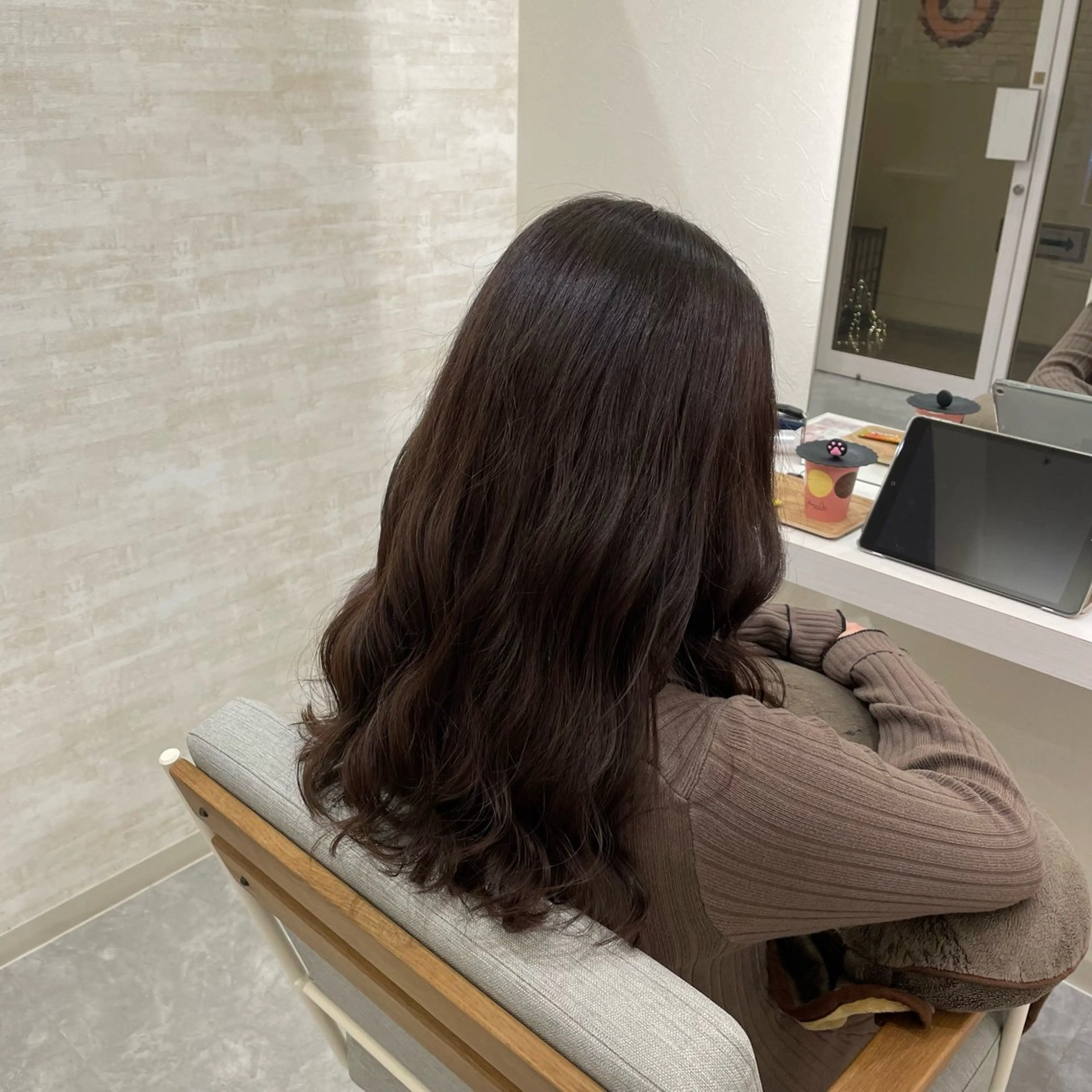 セミロング カラー ブラウンカラー ダークブラウン 髪質改善&ヘアケア /菊池琉那のヘアスタイル