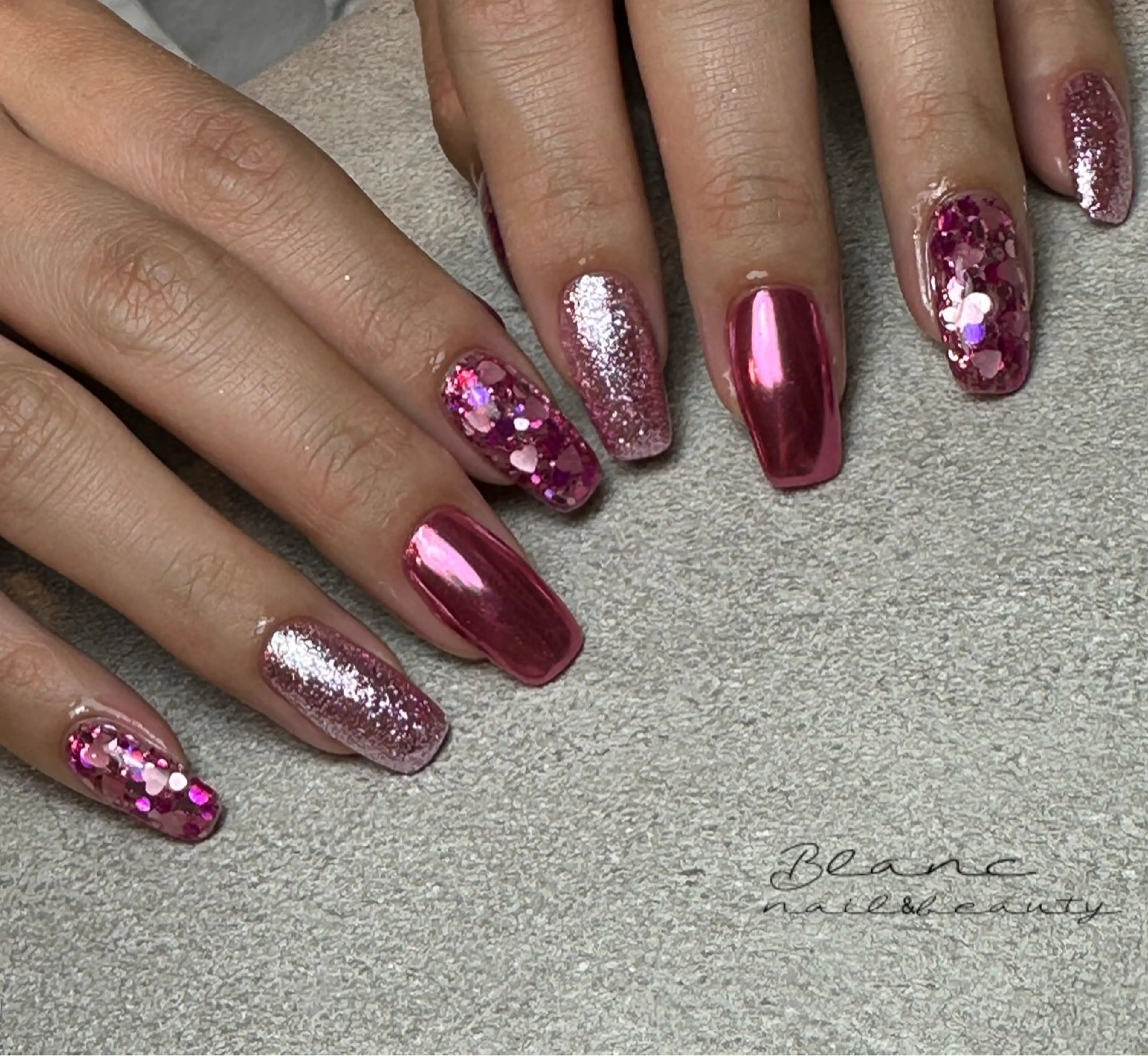 ネイル ピンク Blanc ブランのネイルデザイン