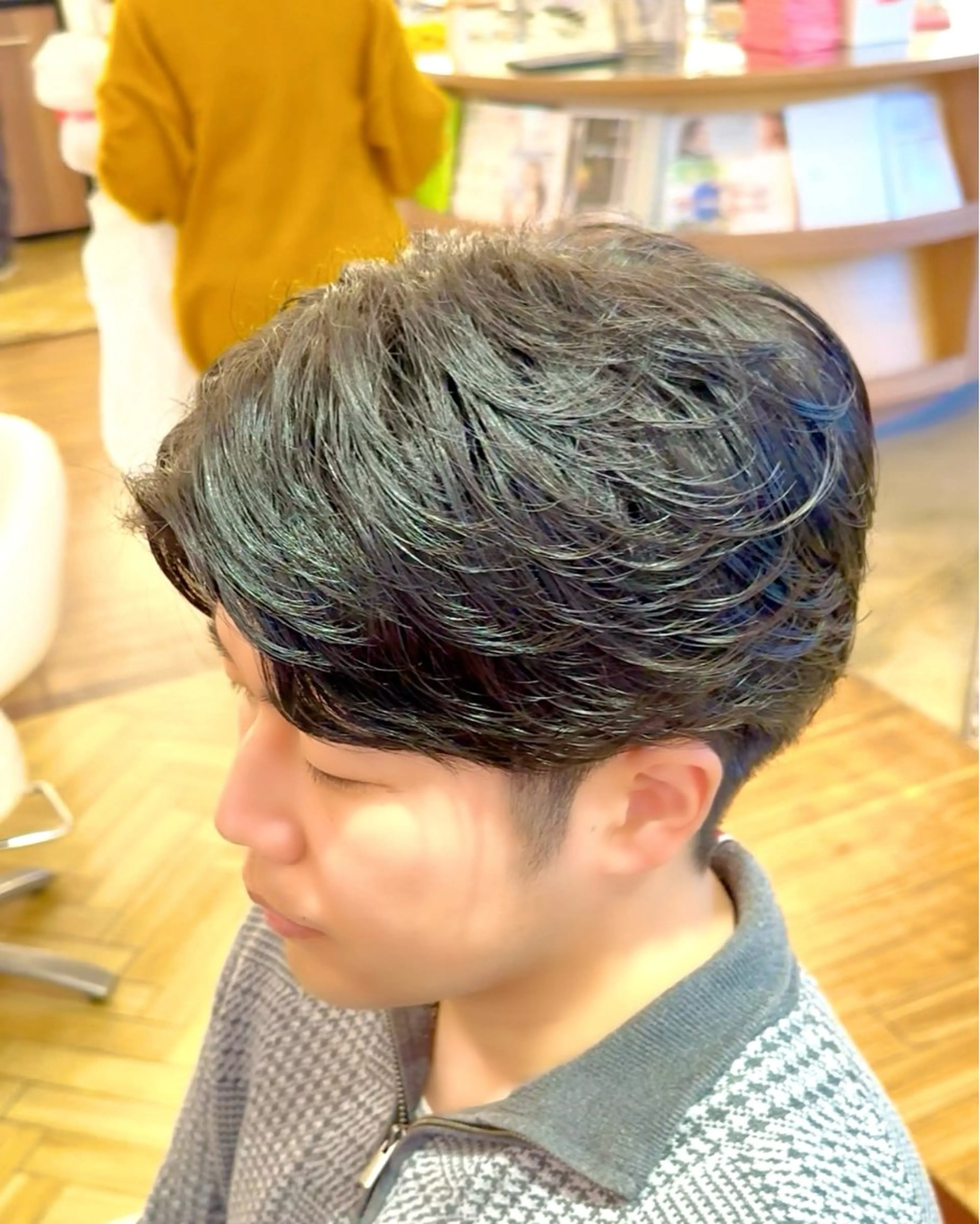 パーマ メンズ マッシュ メンズパーマ ニュアンスパーマ カット パーマ 川地 由麿のヘアスタイル