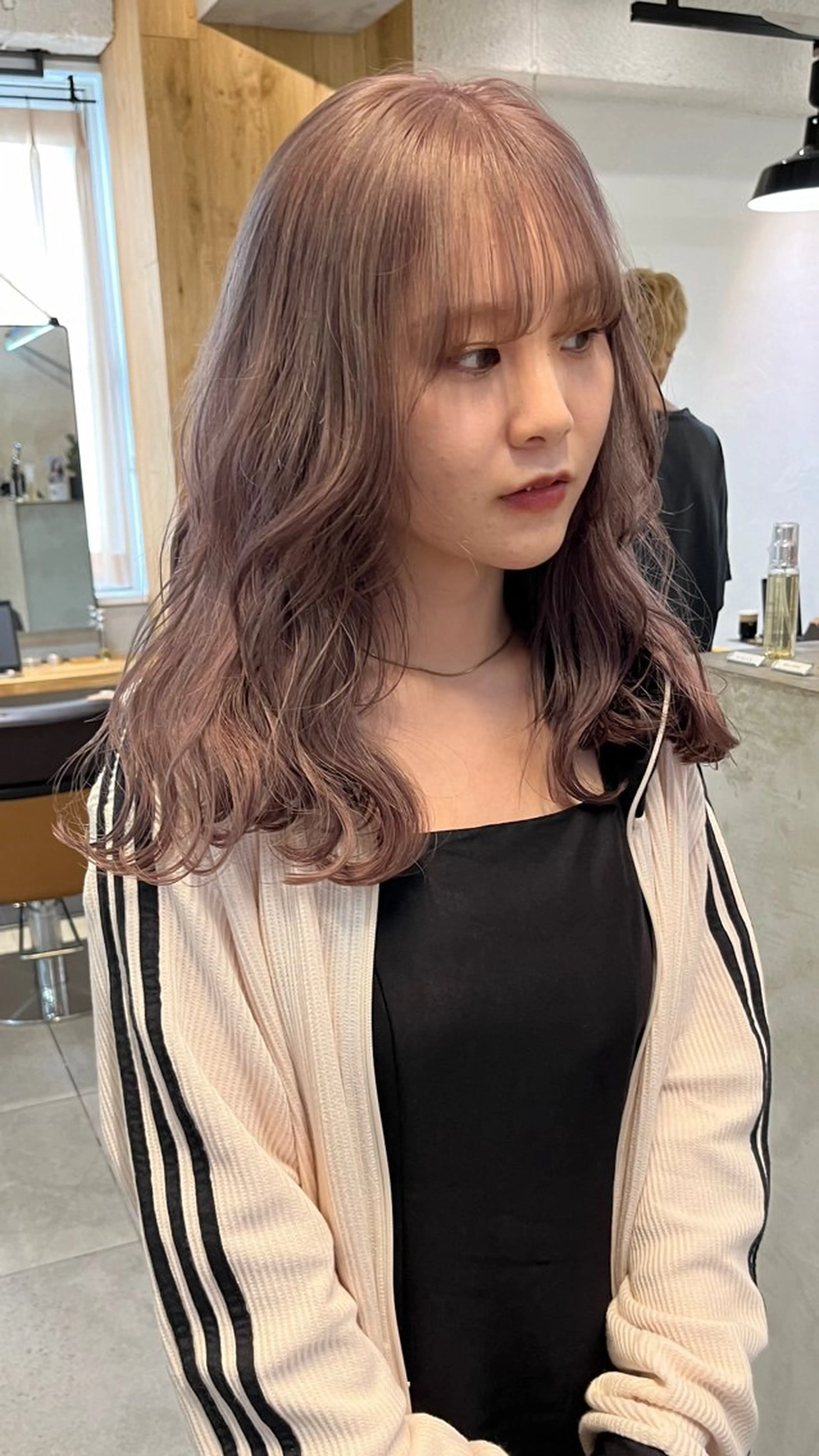 ミディアム カラー カット ヘアカラー トリートメント オリーブ/縮毛♡ Natsuno🩰のヘアスタイル