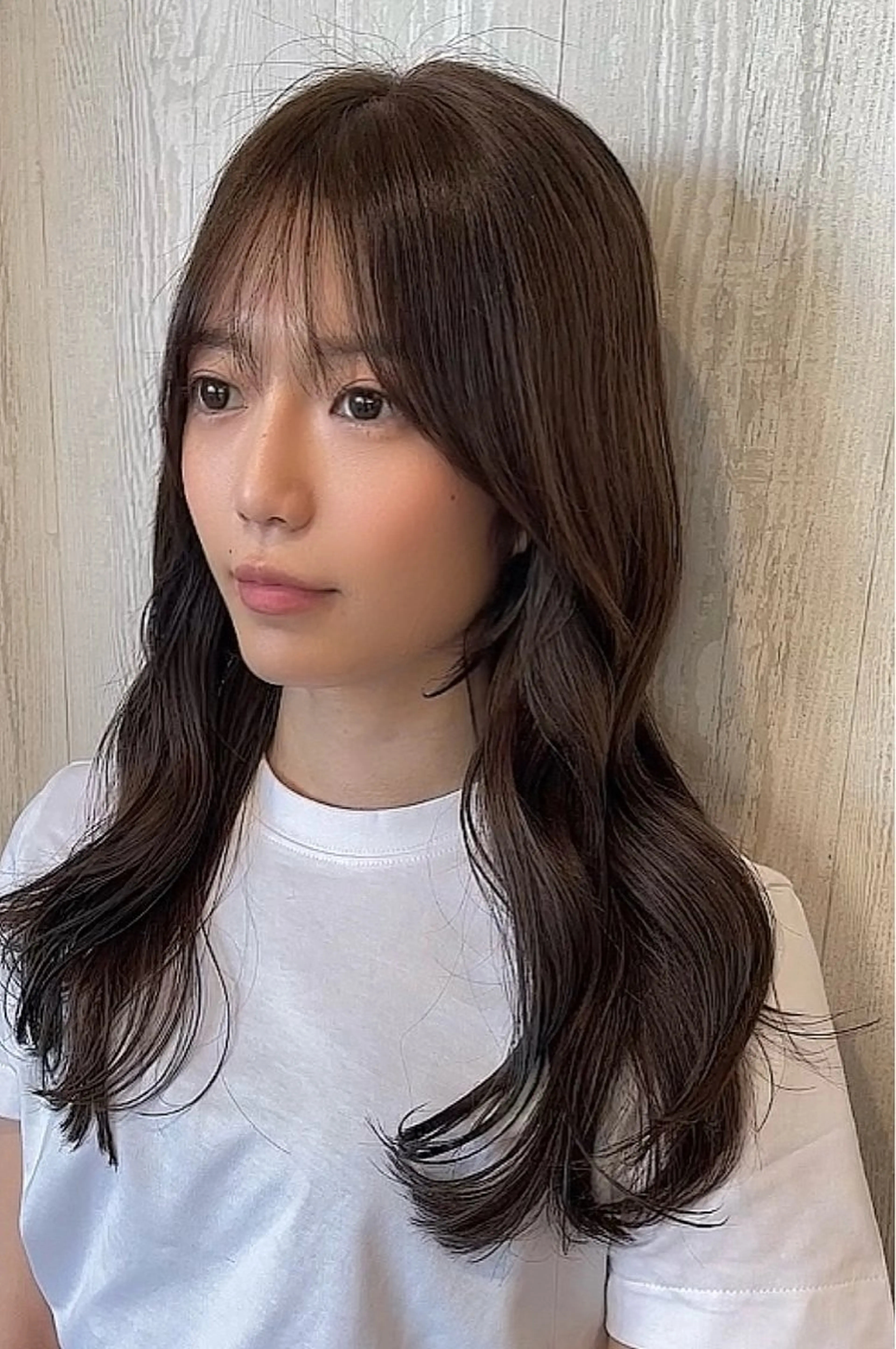 ロング カラー ロングレイヤー 顔まわりレイヤー 顔周りカット レイヤーカット ロング カット ヘアカラー トリートメント 河合秀明/ショート /ボブ/レイヤーのヘアスタイル