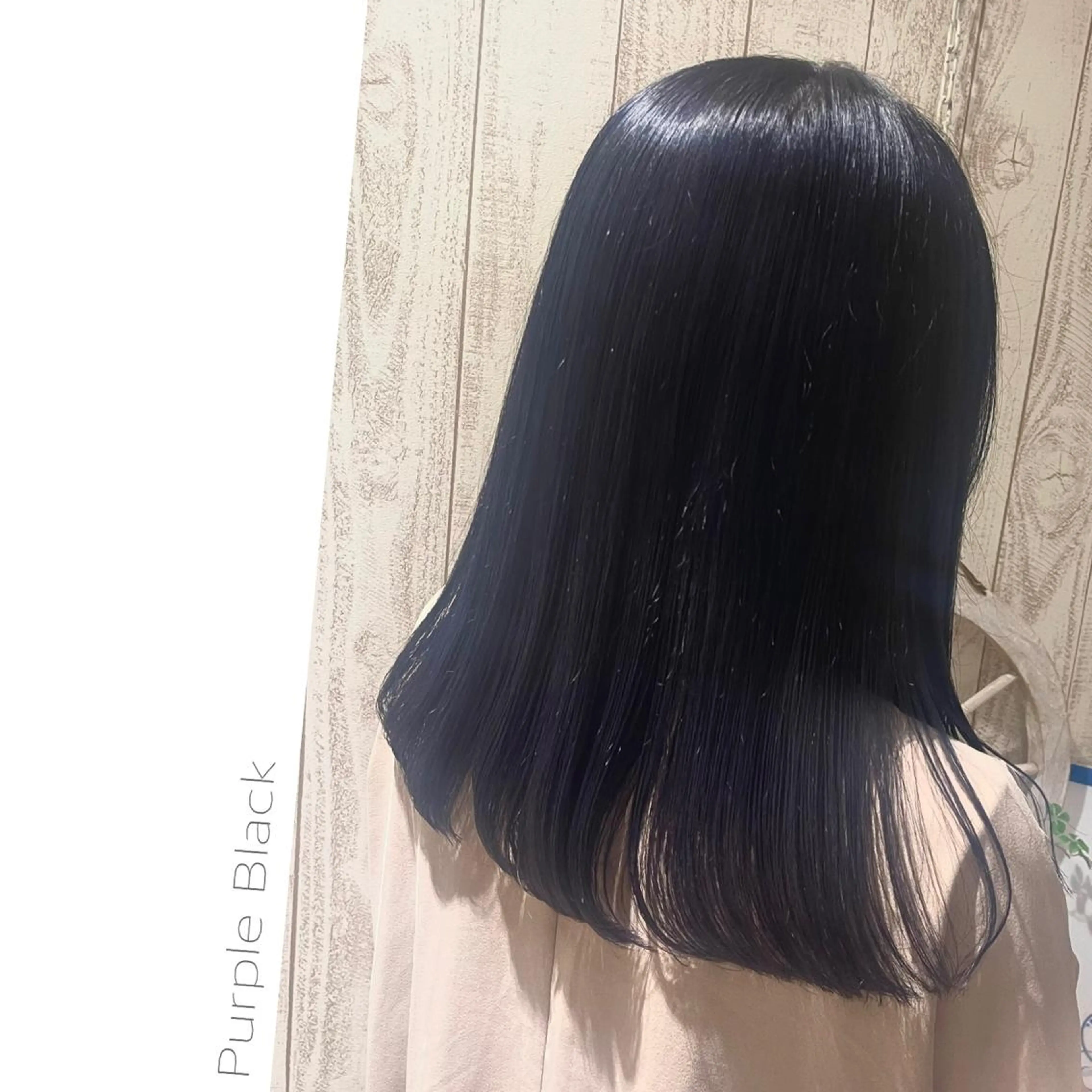 セミロング カラー 黒髪 パープルカラー パープルブラック Emily所属・永石 知沙希の眉毛・アイブロウイメージ