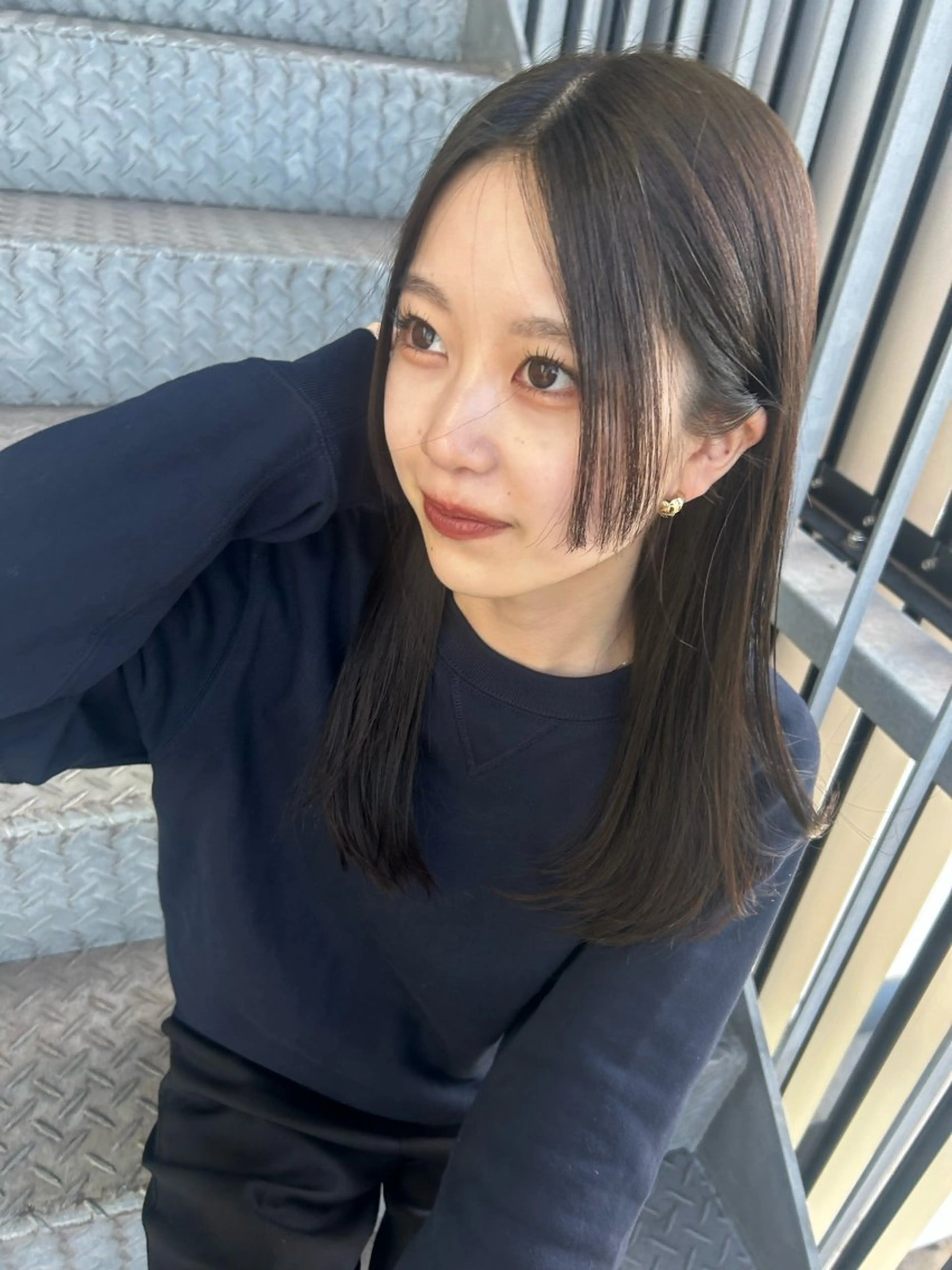 セミロング カラー 姫カット VISUALIST所属・小倉/レイヤー/ 顔周りカット/naoのヘアスタイル